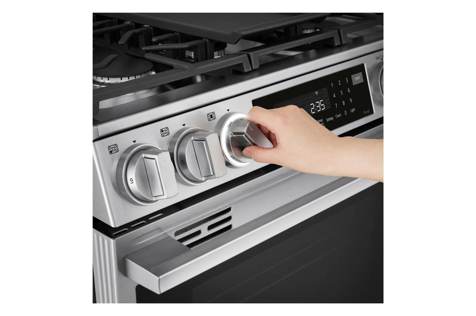 Lg LSGL6337X 6.3 Cu Ft. Smart Gas Slide-In Range With Instaview®, Probake Convection®, And Air Fry