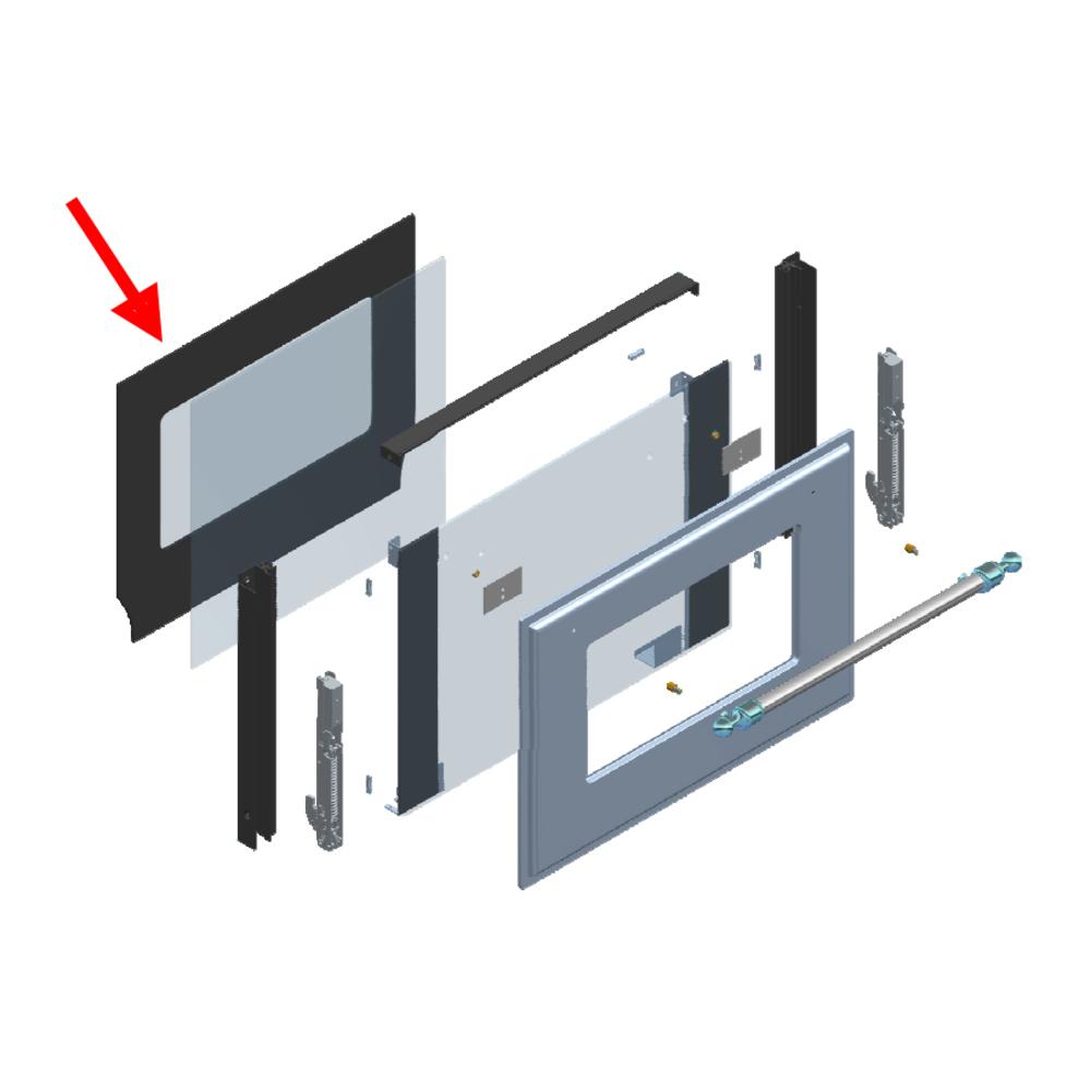 Ilve EA7814009110000 Ilve Parts Ea7814009110000 Inner Glass Oven Door For Uov 60 E3 (A/504/87/11)
