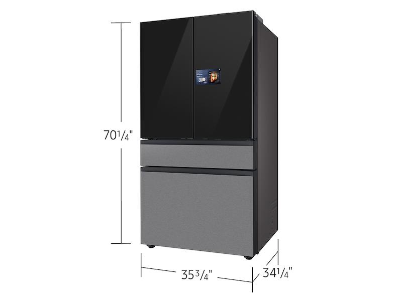 Samsung RF90F29BECR Bespoke 29 Cu. Ft. 4-Door French Door Refrigerator With Ai Home & Ai Vision Inside™ In Charcoal Glass And Stainless Steel
