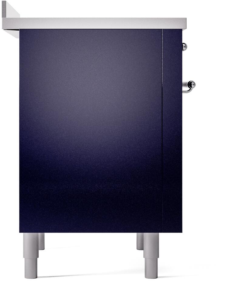 Ilve UPI366NMPMBC Nostalgie Ii 36 Inch Electric Freestanding Range In Blue With Chrome Trim