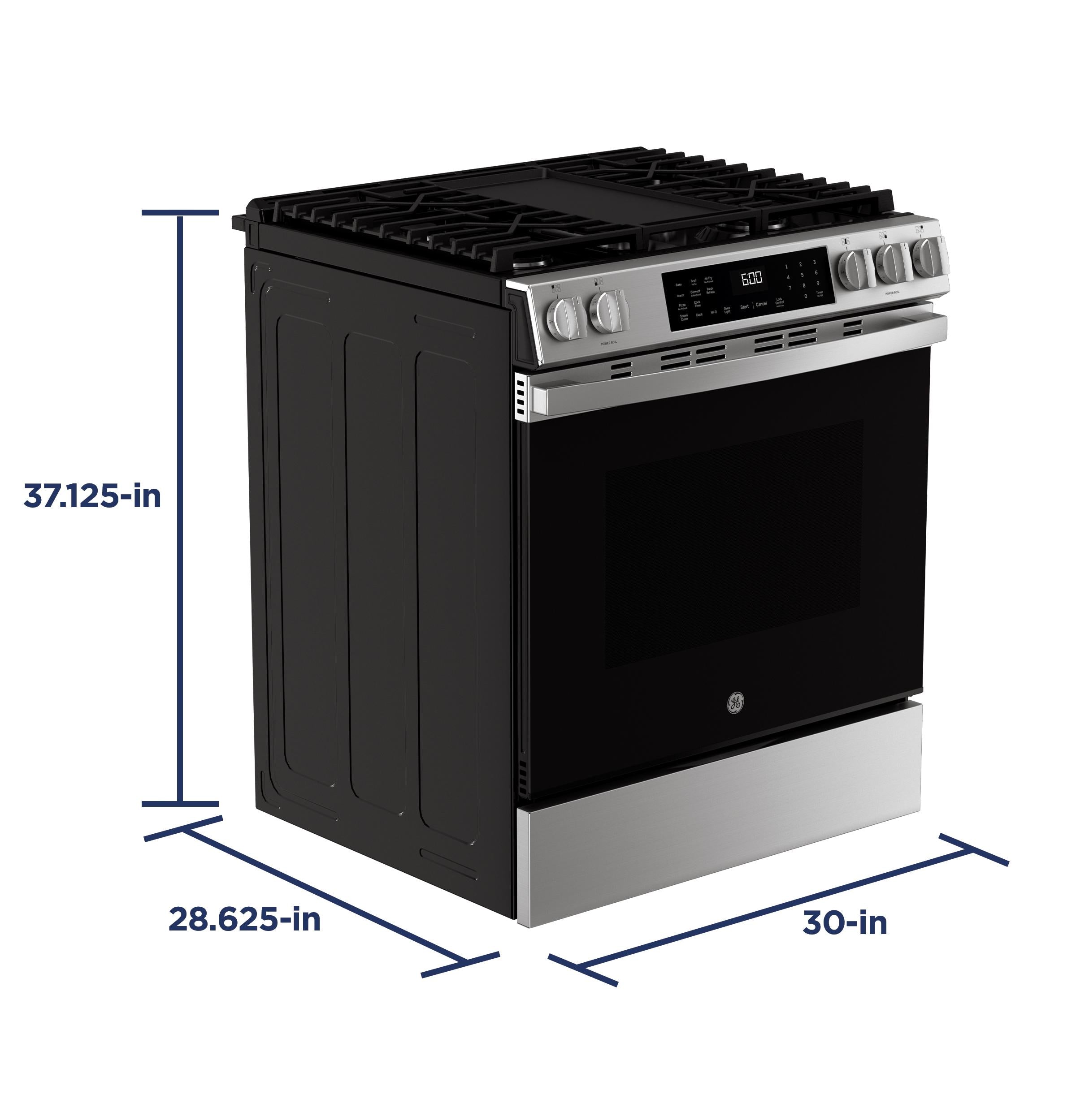 Ge Appliances GGS600AVFS Ge® 30" Slide-In Front-Control Convection Gas Range With No Preheat Air Fry And Easywash™ Oven Tray