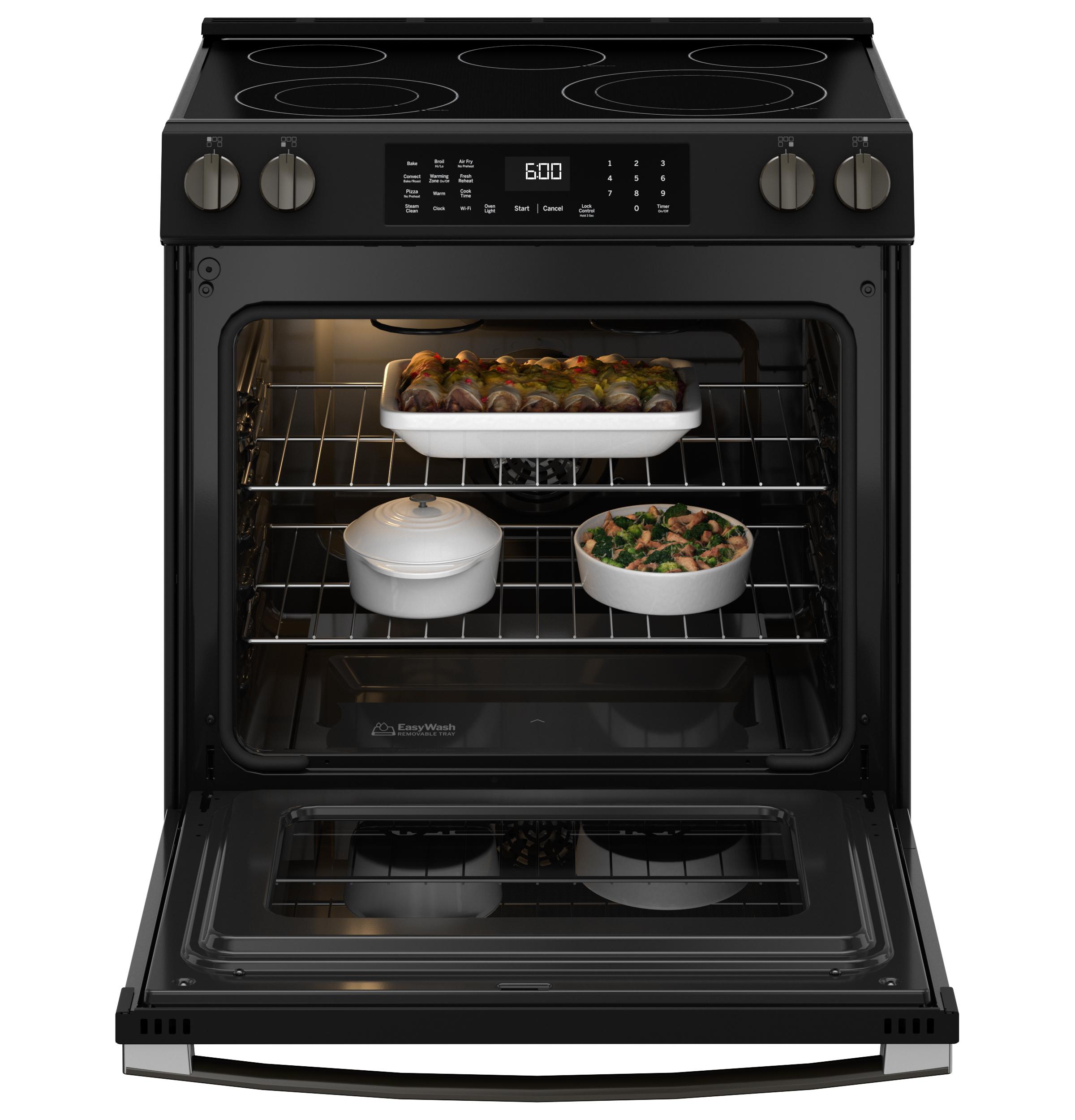 Ge Appliances GRS600AVDS Ge® 30" Slide-In Electric Convection Range With No Preheat Air Fry And Easywash™ Oven Tray