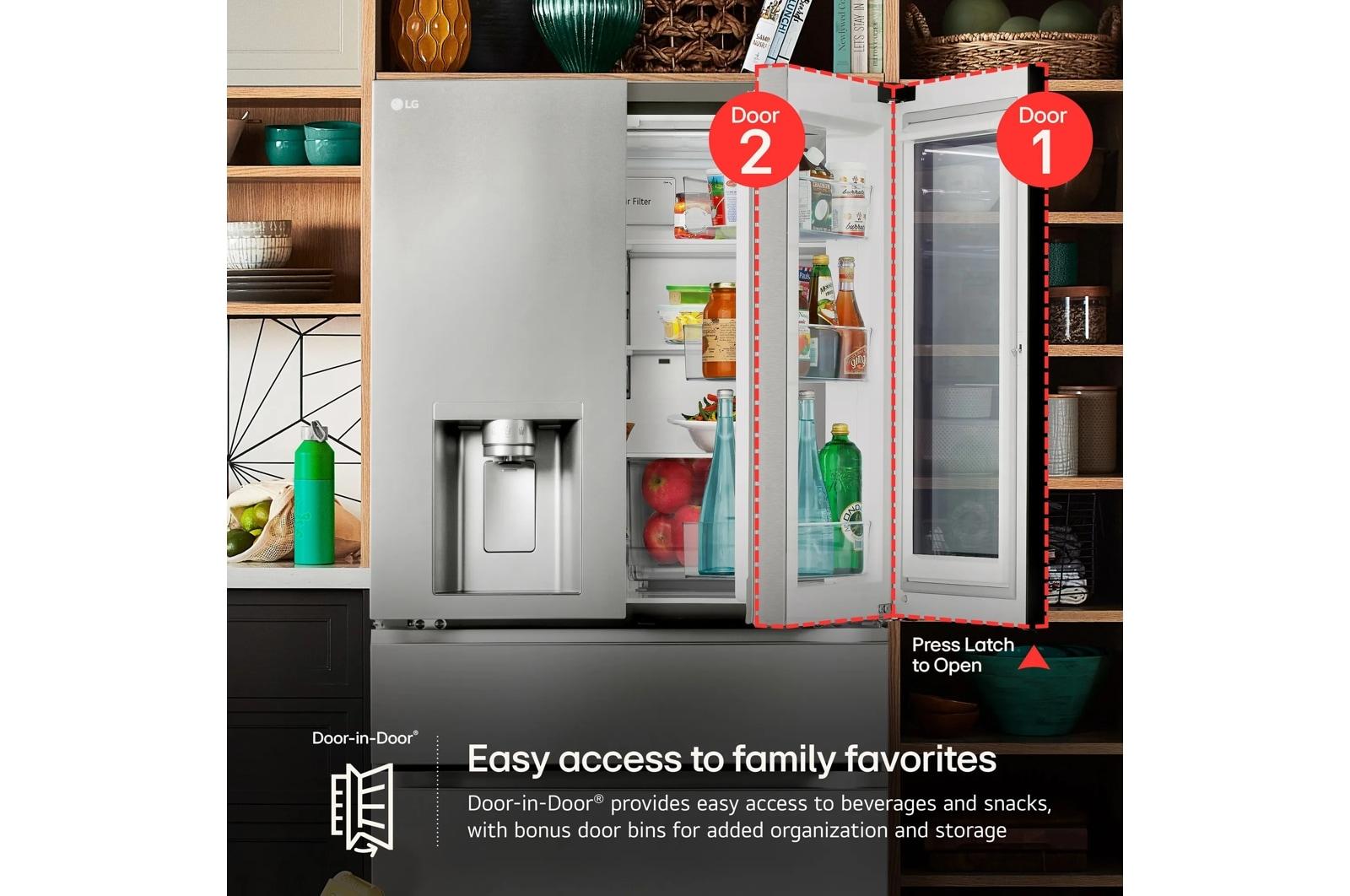 Lg LF29S8365S 29 Cu. Ft. Smart Instaview® Door-In-Door® Standard-Depth Max™ 4-Door French Door Refrigerator With Mycolor™
