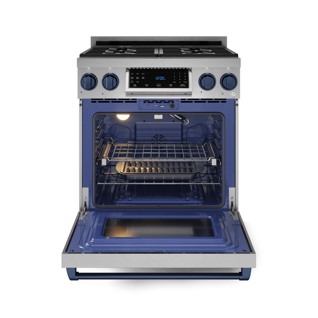 Thor Kitchen RSG30BLU 30 Inch Professional Gas Range With Tilt Panel Touch Control In Stainless Steel/Blue Gordon Ramsay Series - Rsg30-Blu