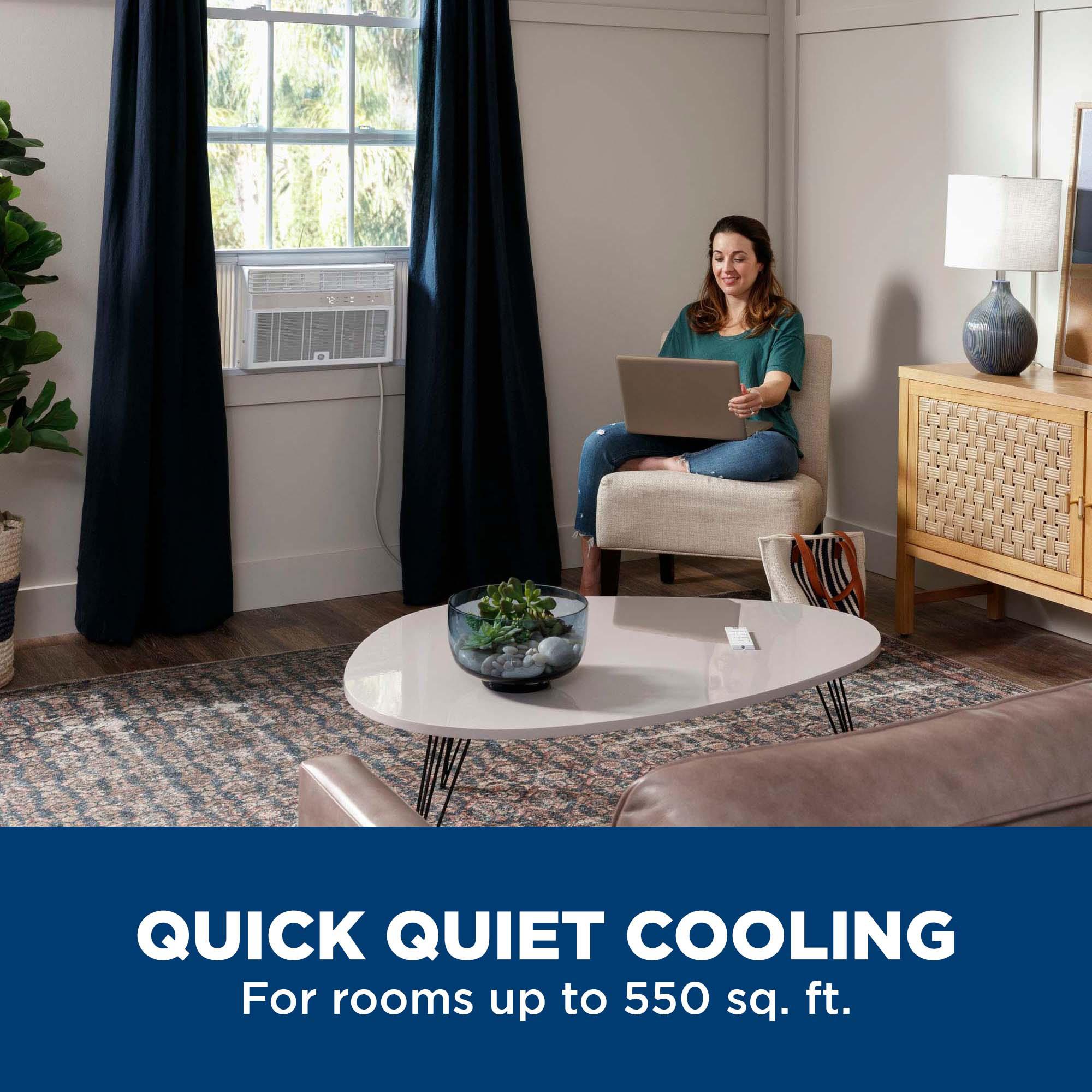 Ge Appliances AWCS12WWF Ge® 12,000 Btu Smart Electronic Window Air Conditioner For Large Rooms Up To 550 Sq. Ft.