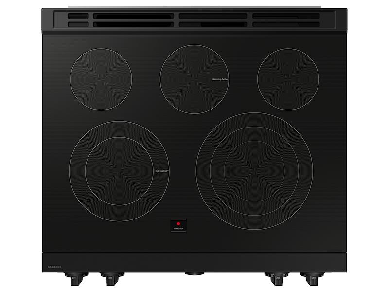 Samsung NSE6DB870012 Bespoke 6.3 Cu. Ft. Smart Slide-In Electric Range With Smart Oven Camera & Illuminated Precision Knobs In White Glass