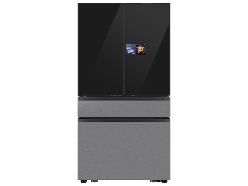 Samsung RF90F23BECRAA Bespoke 23 Cu. Ft. Counter Depth 4-Door French Door Refrigerator With Ai Home & Ai Vision Inside™ In Charcoal Glass And Stainless Steel