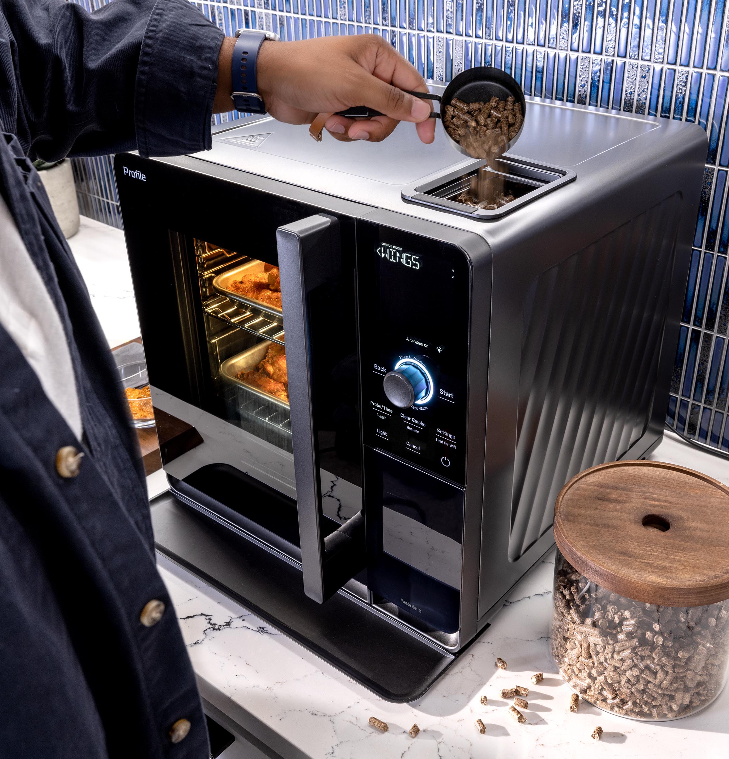 Ge Appliances P9SBAAS6VBB Ge Profile™ Smart Indoor Smoker
