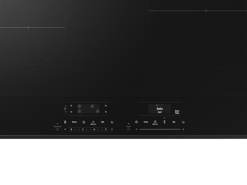 Samsung NSI6DB950012 Bespoke 6.3 Cu. Ft. Smart Slide-In Induction Range With Ambient Edge Lighting™ & Air Sous Vide In White Glass