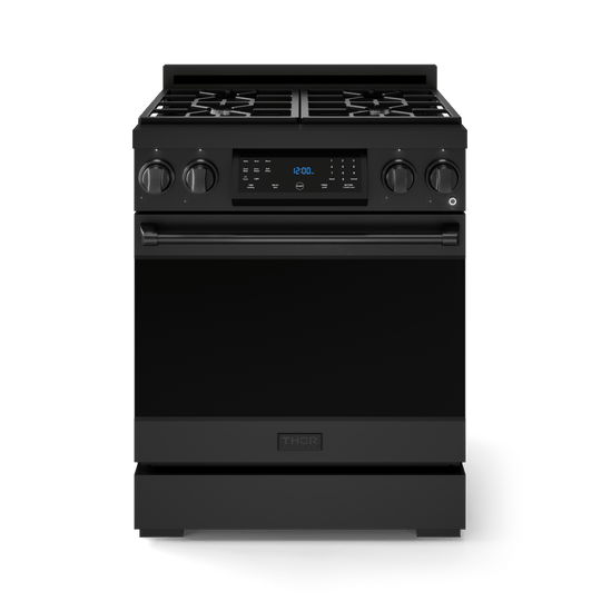 Thor Kitchen RSG30B 30 Inch Professional Gas Range With Tilt Panel Touch Control In Black Gordon Ramsay Series - Rsg30B