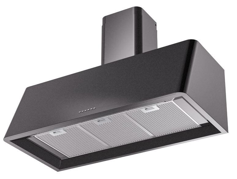 Ilve UAG40BK Nostalgie 40 Inch Glossy Black Wall Mount Range Hood
