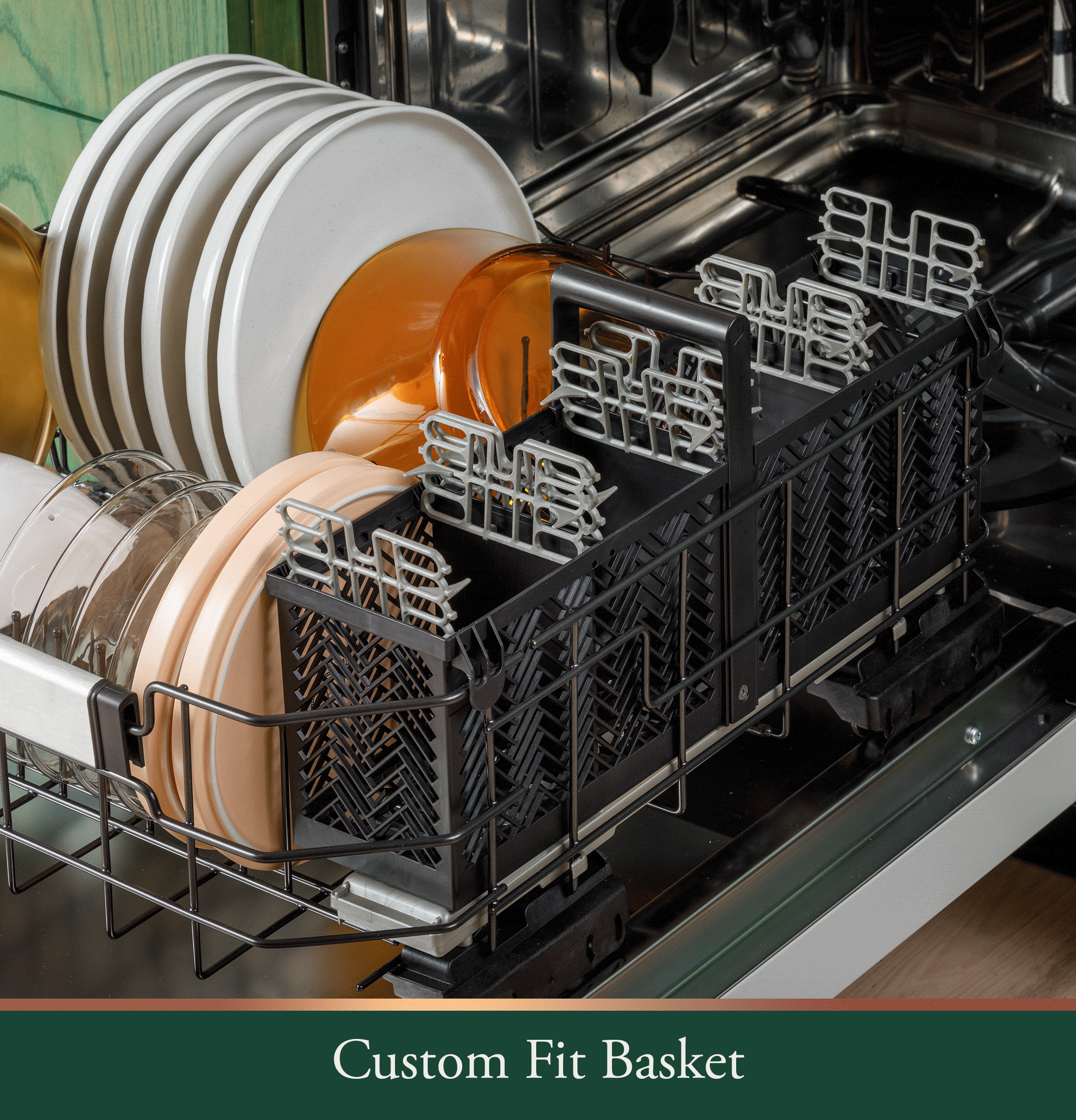 Cafe CDT888P3VD1 Café™ Customfit Energy Star Stainless Interior Smart Dishwasher With Ultra Wash Top Rack And Dual Convection Ultra Dry, Led Lights, 39 Dba