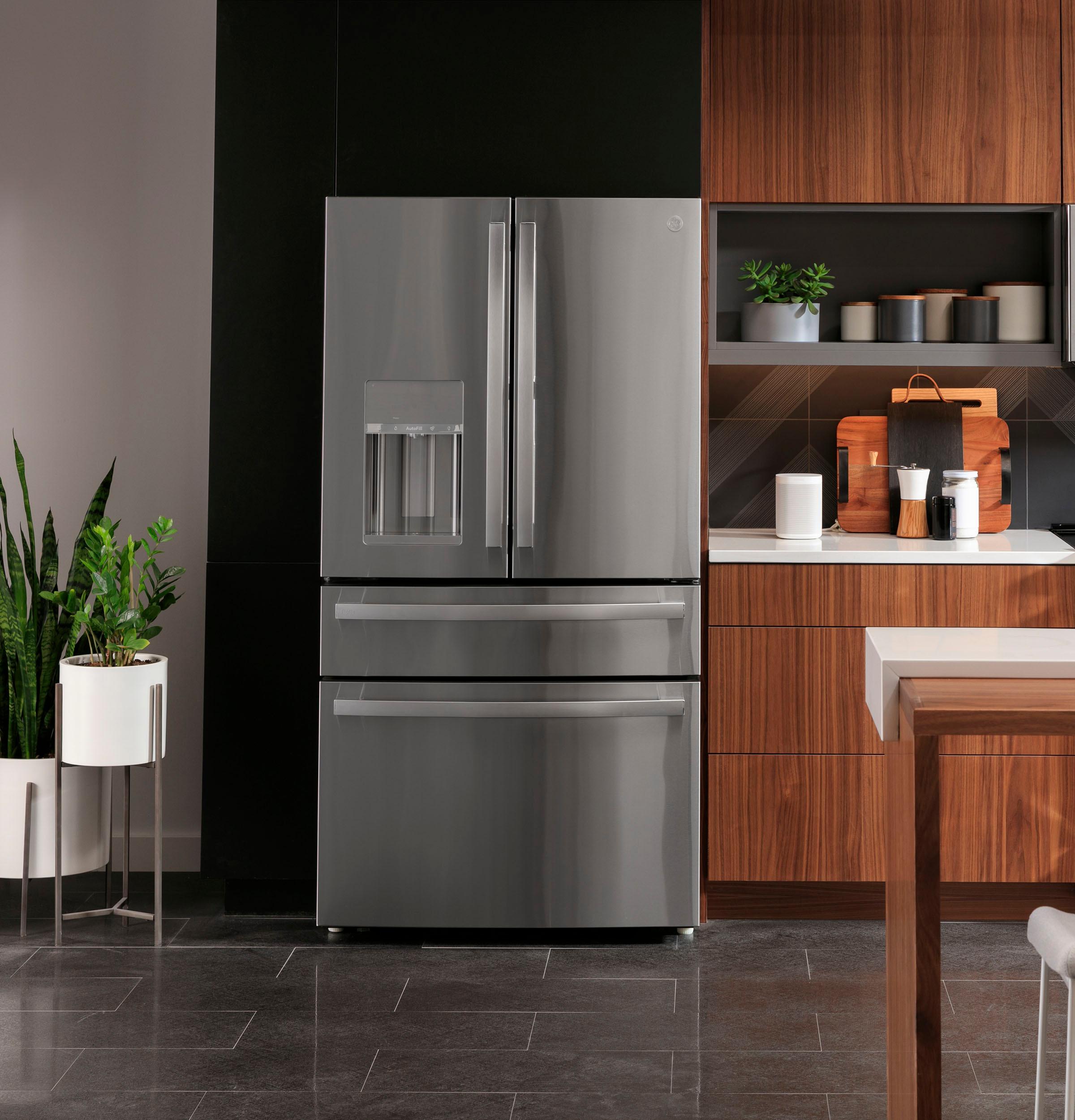 Ge Appliances PXD22BYPFS Ge Profile™ 22.4 Cu. Ft. Smart Counter-Depth Fingerprint Resistant 4-Door French-Door Refrigerator With Door In Door