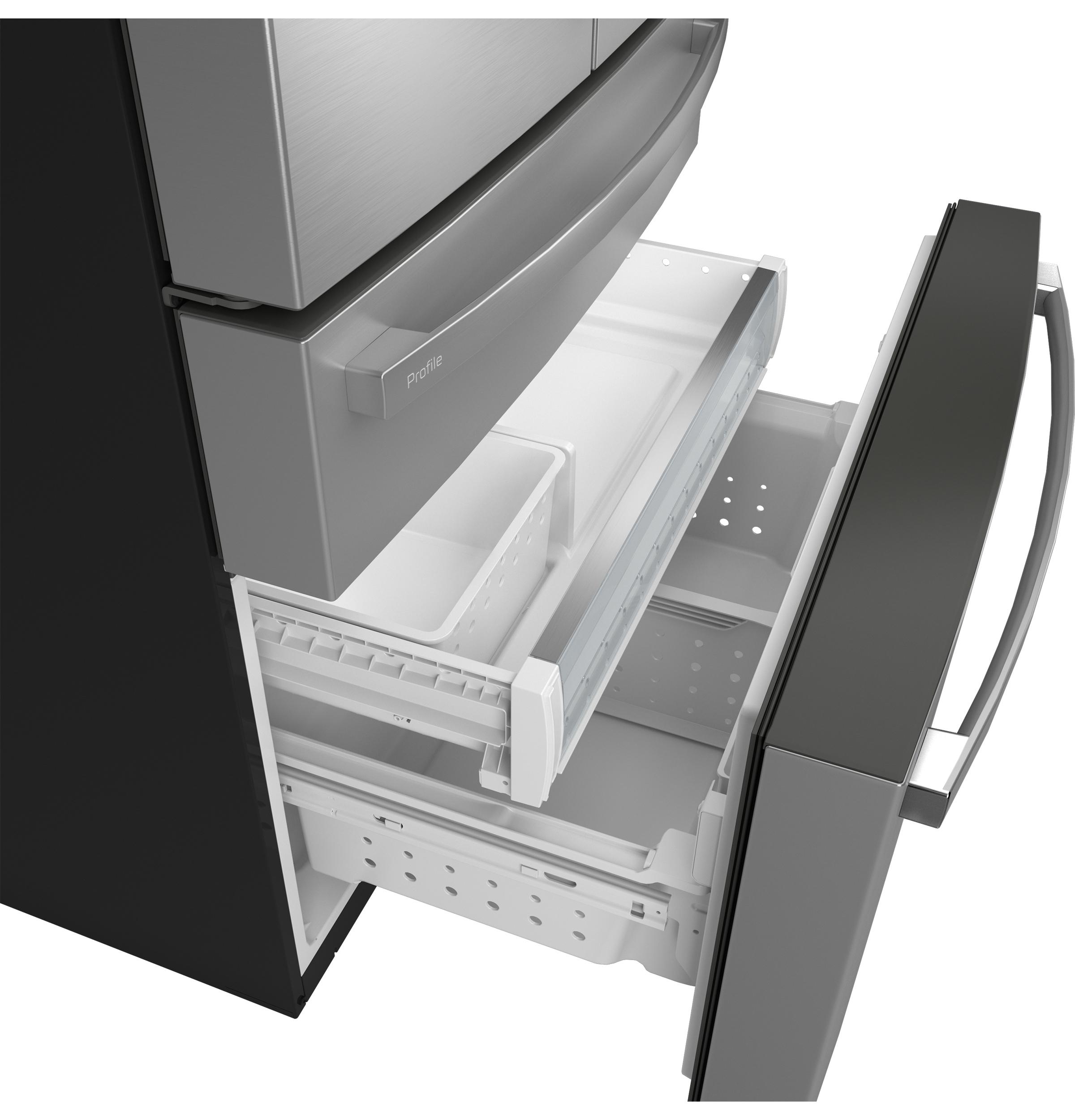 Ge Appliances PJD23BYWFS Ge Profile™ Energy Star® 23.3 Cu. Ft. Smart Counter-Depth Fingerprint Resistant 4-Door French-Door Refrigerator With Door In Door