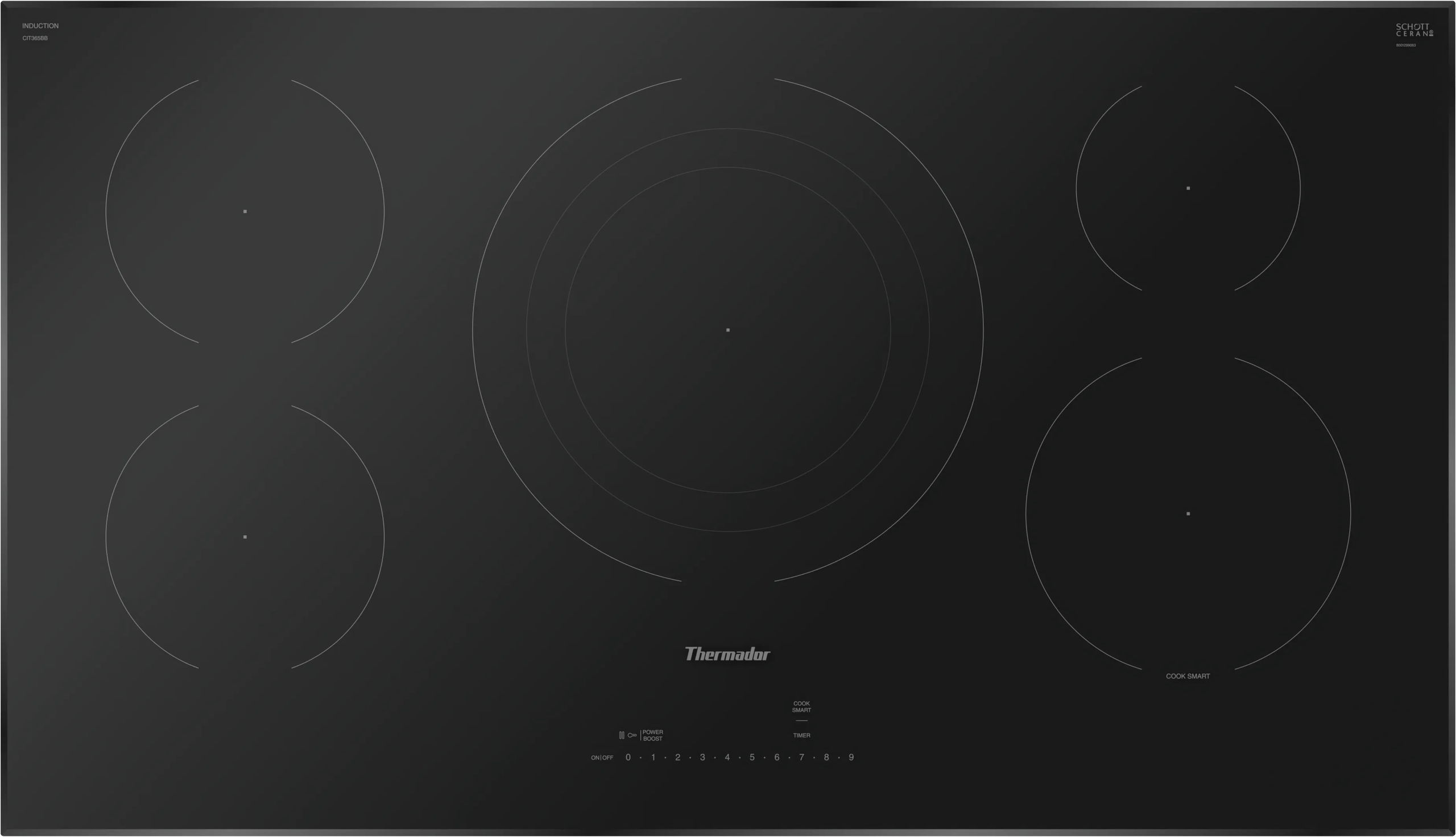 Thermador CIT365BB Heritage® Induction Cooktop 36'' Black, Without Frame