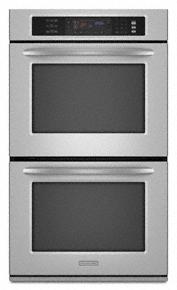Kitchenaid KEBS207SSS Double Oven 30" Width 4.3 Cu. Ft. Capacity Even-Heat™ True Convection System In Upper Oven Architect® Series Ii