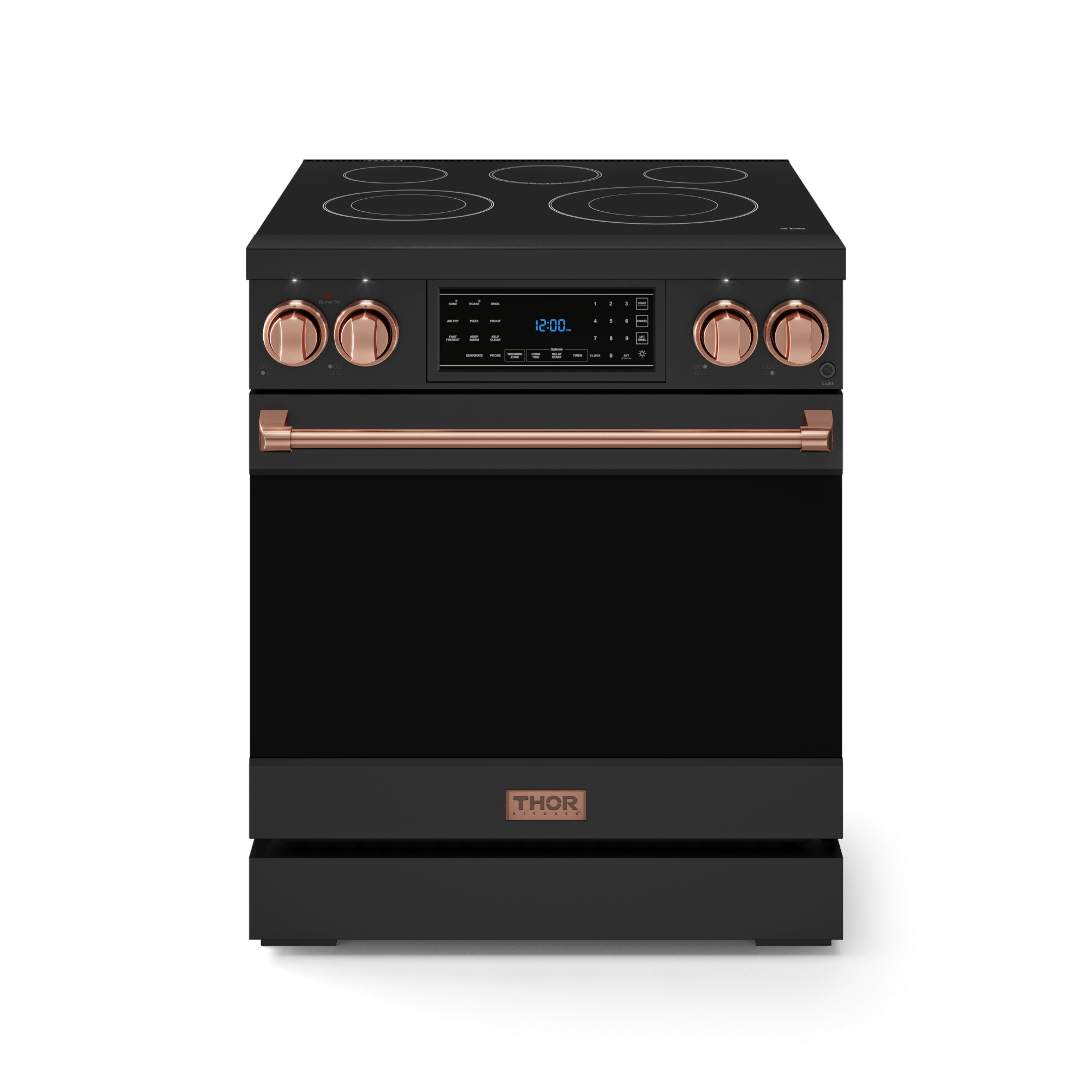 Thor Kitchen RSE30BRSG 30 Inch Professional Electric Range With Tilt Panel Touch Control In Black/Rose Gold Gordon Ramsay Series - Rse30B-Rsg