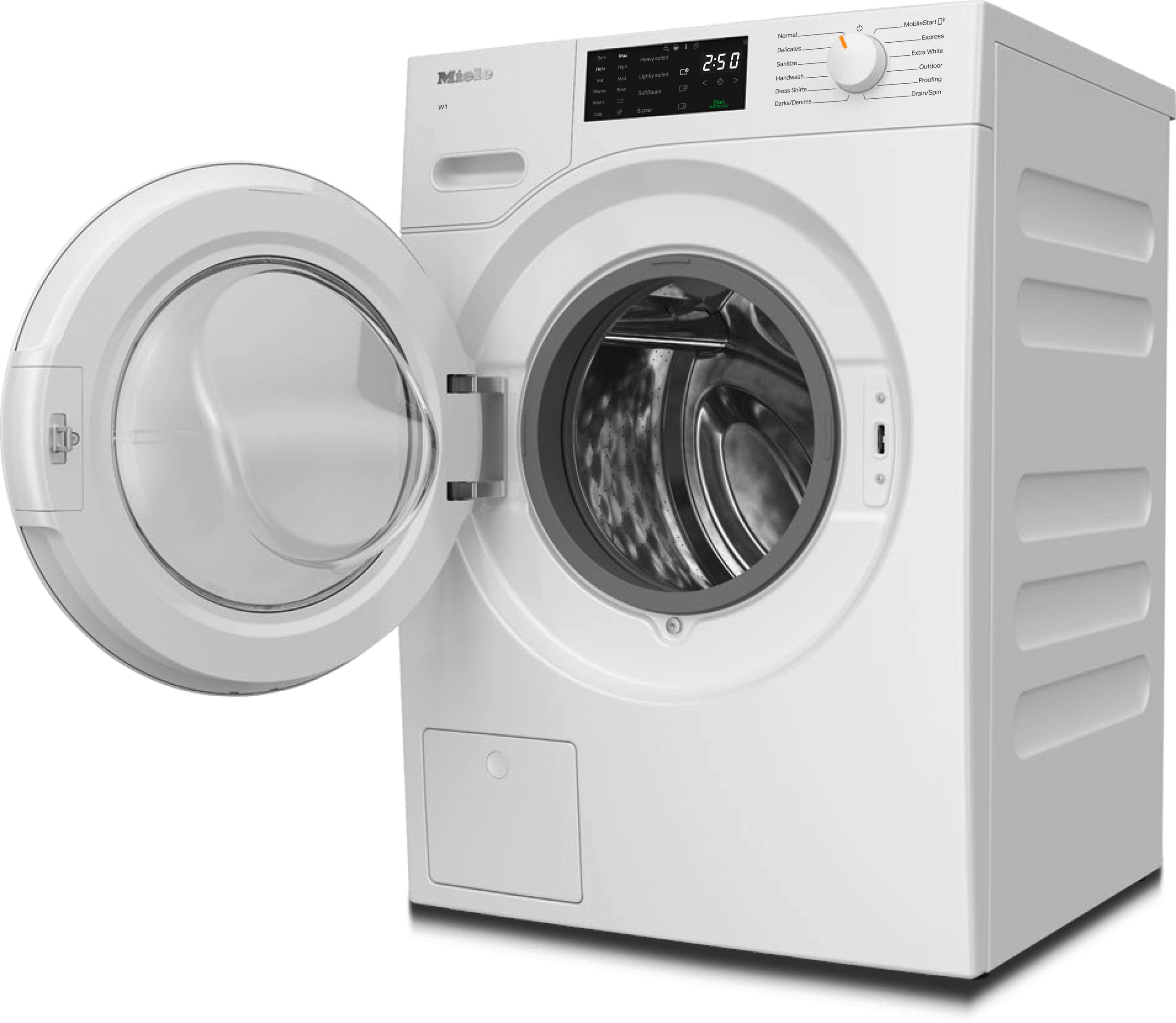 Miele WWD160WCS Wwd160 Wcs Lotus White - W1 Front-Loading Washing Machine: 8 Kg 1600 Rpm Pre-Ironing Miele@Home Capdosing Honeycomb Drum