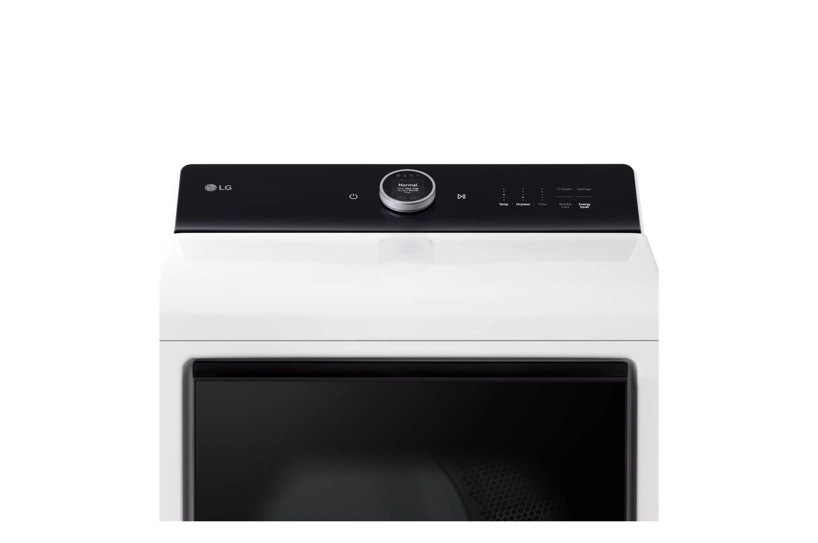 Lg DLGX8601WE 7.3 Cu.Ft. Ultra Large High Efficiency Gas Turbosteam™ Lg Easyload™ Door, Wi-Fi Connectivity, White