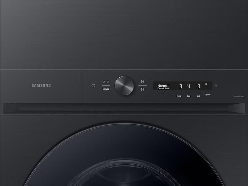 Samsung WH46DBH500GV Bespoke 4.6 Cu. Ft. Ai Laundry Hub™ Large Capacity Single Unit Washer With Flex Auto Dispense System And 7.6 Cu. Ft. Gas Dryer In Brushed Black