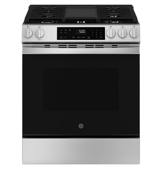 Ge Appliances GGS500PVSS Ge® 30" Slide-In Front-Control Gas Range With Crisp Mode