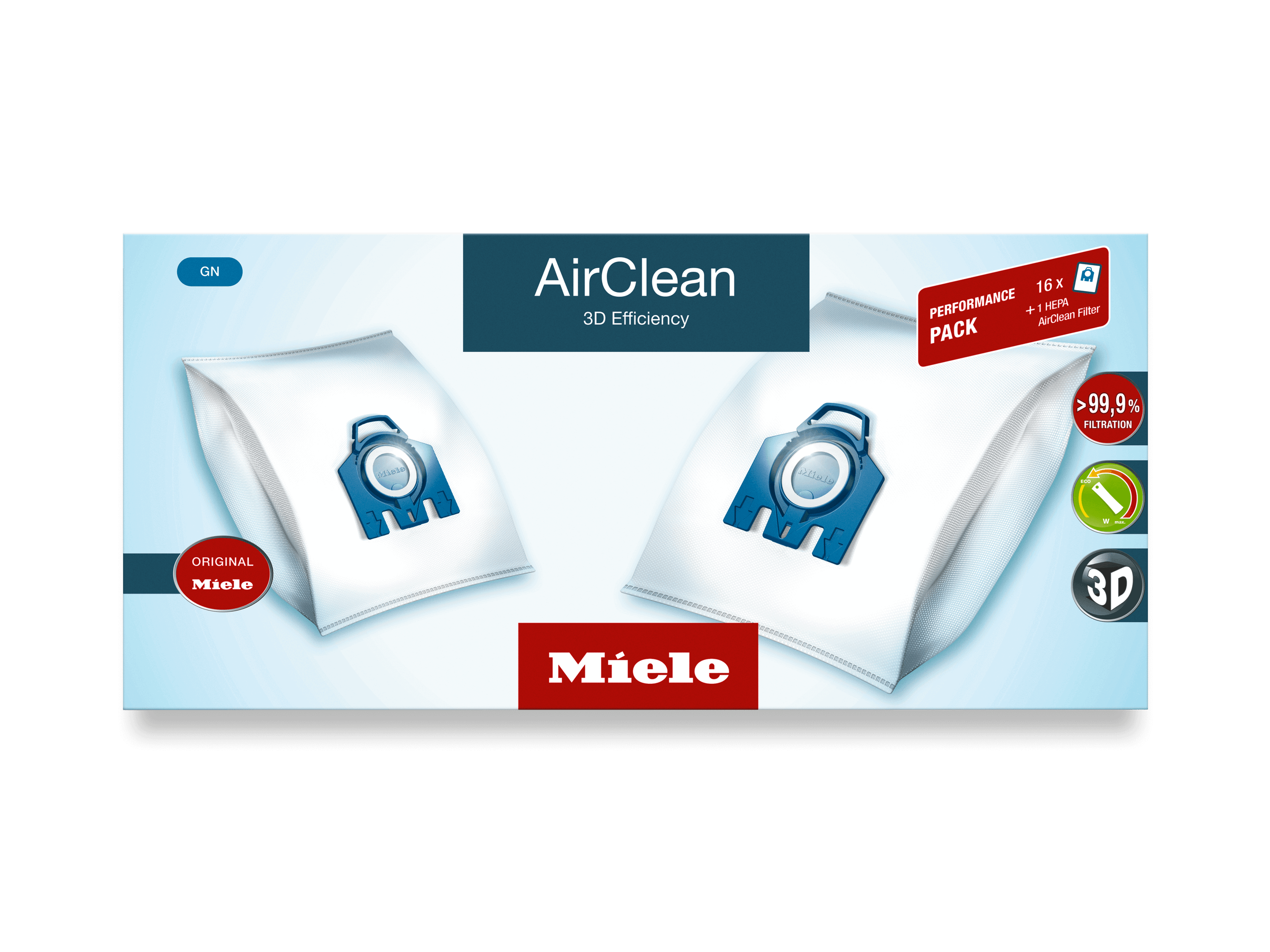 Miele GNHA30PERFORMANCEAIRCLEAN3D Performance Pack Airclean 3D Efficiency Gn 30 - 16 Dustbags And 1 Hepa Airclean Filter At A Discount Price
