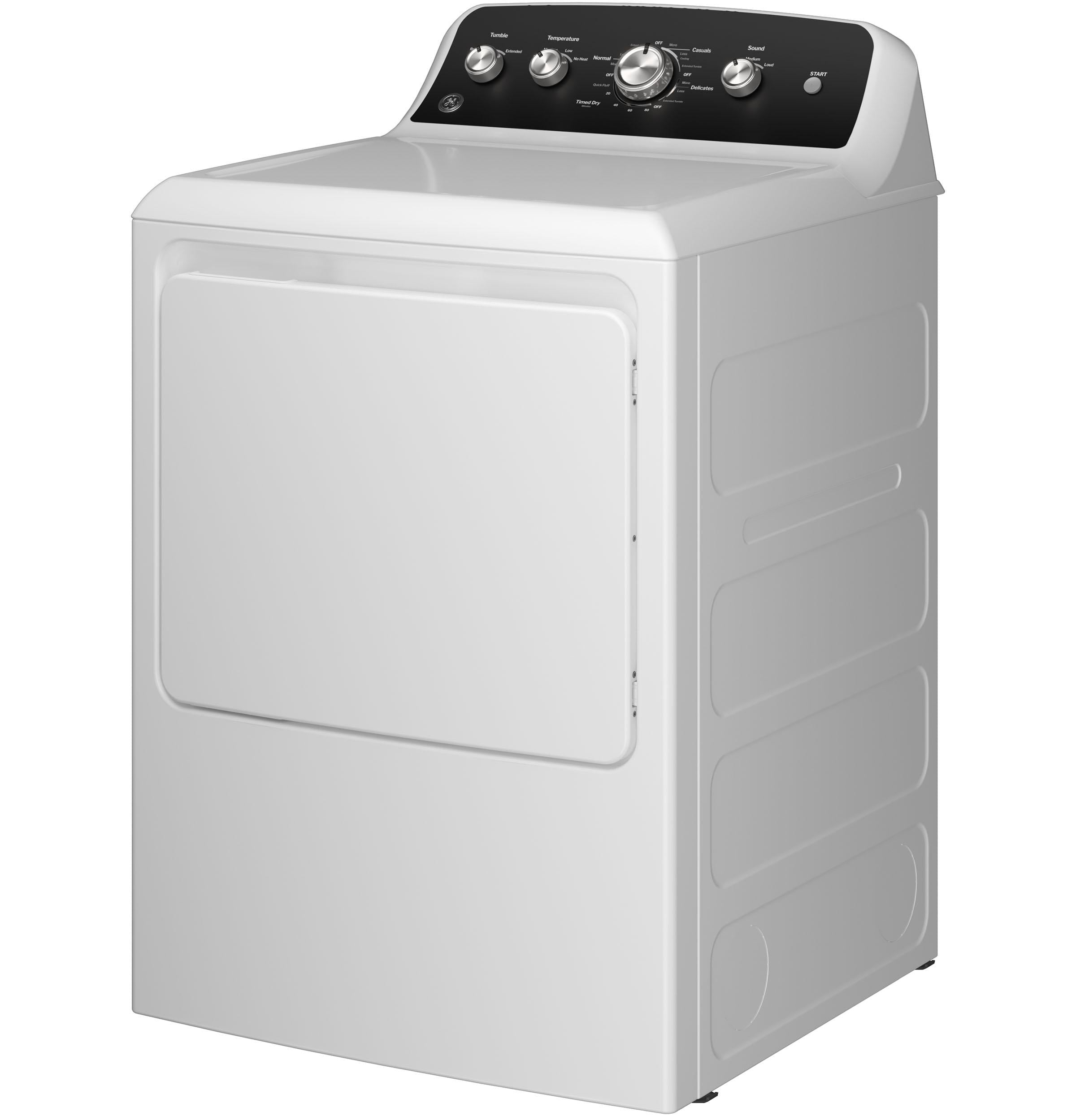 Ge Appliances GTD48GASWWB Ge® 7.2 Cu. Ft. Capacity Gas Dryer With Up To 120 Ft. Venting And Extended Tumble