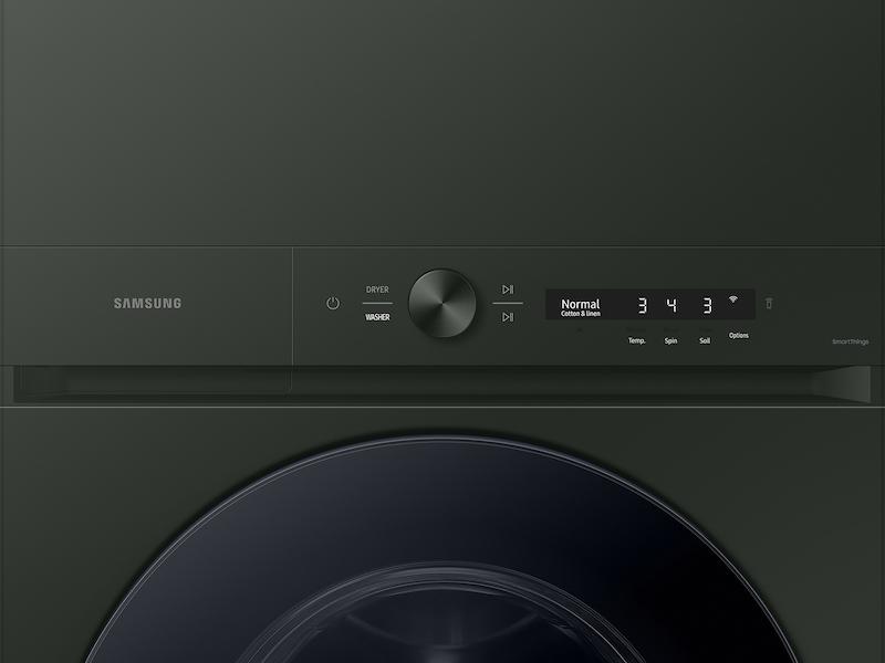 Samsung WH53DBH700GF Bespoke 5.3 Cu. Ft. Ai Laundry Hub™ Ultra Capacity Single Unit Washer With Ai Optiwash™ And 7.6 Cu. Ft. Gas Dryer In Satin Green