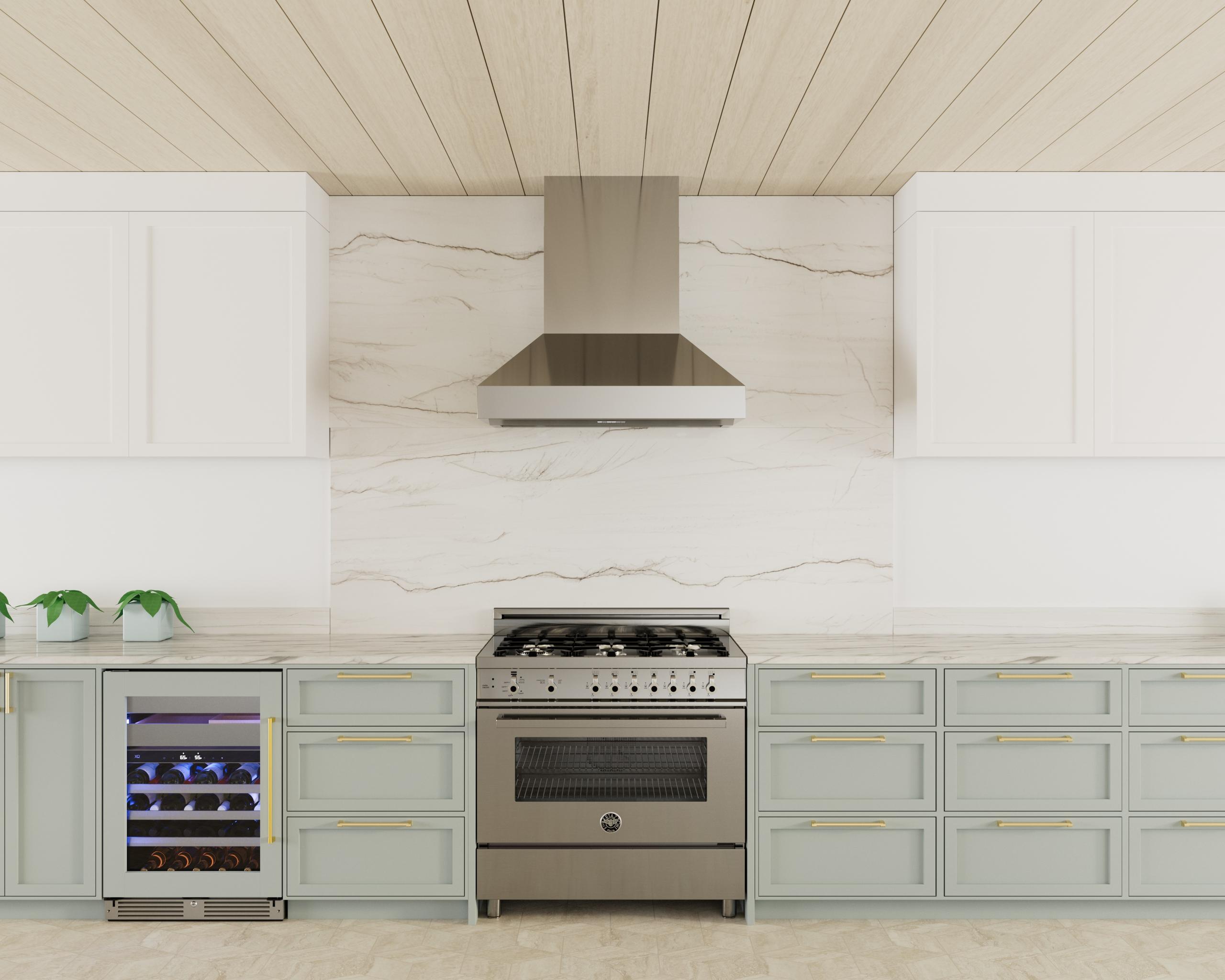 Xo Appliance XOVV248SC 48In Pro Wall Chimney Hood Ss Straight Lip 600/395 Cfm