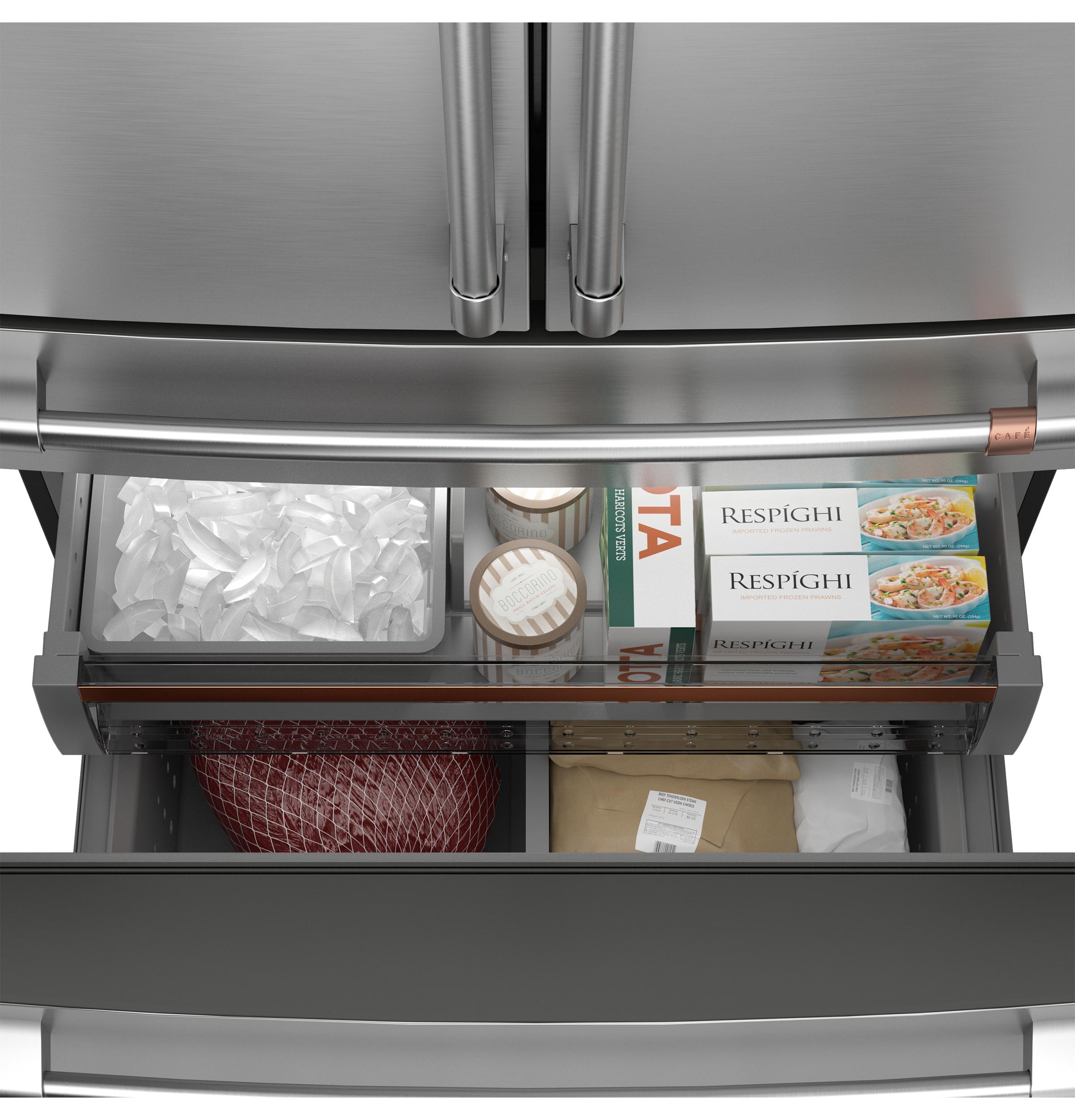 Cafe CJE23DP4WW2 Café™ Energy Star® 23.2 Cu. Ft. Smart Counter-Depth 4-Door French-Door Refrigerator With Dual-Dispense Autofill Pitcher