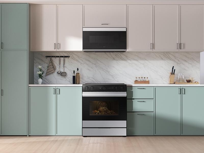 Samsung NSE6DG8500SR Bespoke 6.3 Cu. Ft. Smart Slide-In Electric Range With Air Sous Vide & Air Fry In Stainless Steel