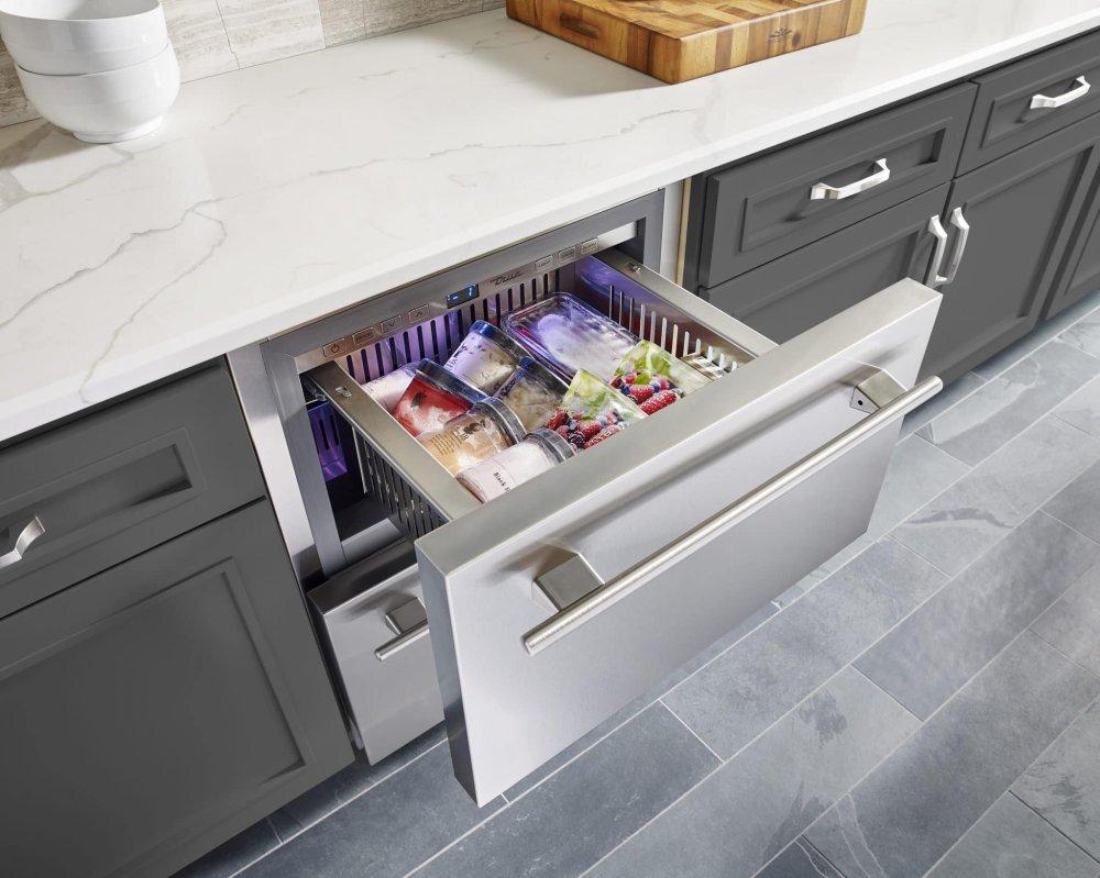 True Residential TUF24ROPC 24 Inch Overlay Panel Door Right Hinge Undercounter Freezer
