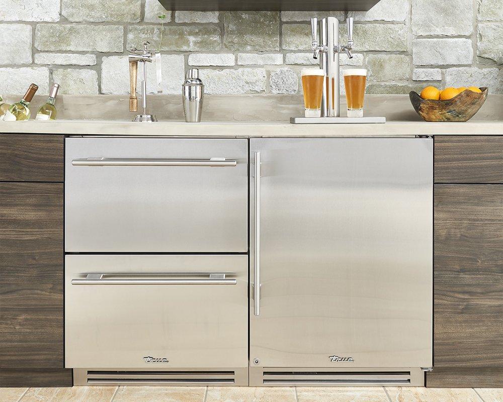 True Residential TUF24DSSC 24 Inch Solid Stainless Door Undercounter Freezer Drawer