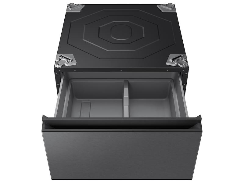 Samsung WE702NZ Bespoke Ai Laundry Combo™ Pedestal With Storage Drawer In Dark Steel