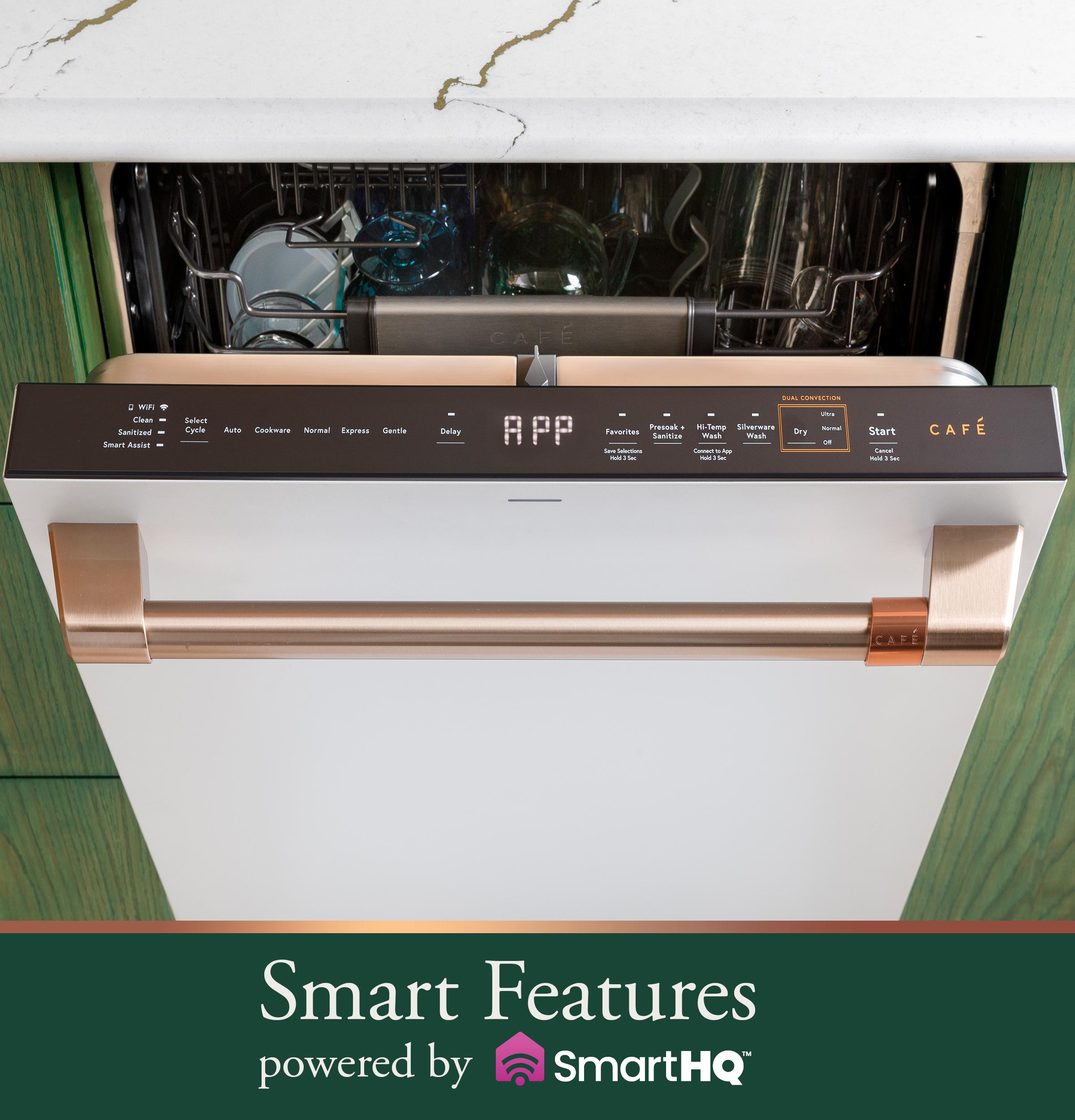 Cafe CDT858P4VW2 Café™ Customfit Energy Star Stainless Interior Smart Dishwasher With Ultra Wash Top Rack And Dual Convection Ultra Dry, 44 Dba