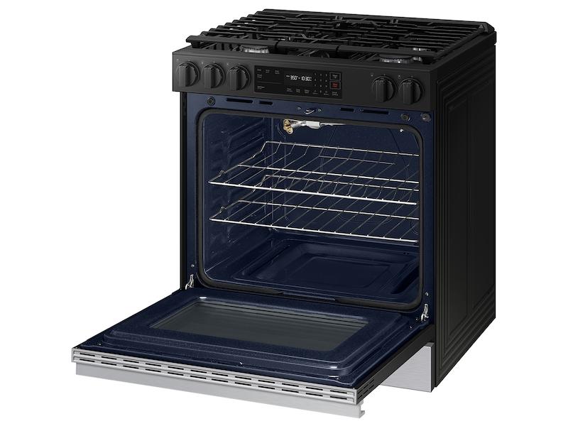 Samsung NSG6DG8100SR Bespoke 6.0 Cu. Ft. Smart Slide-In Gas Range With Precision Knobs In Stainless Steel