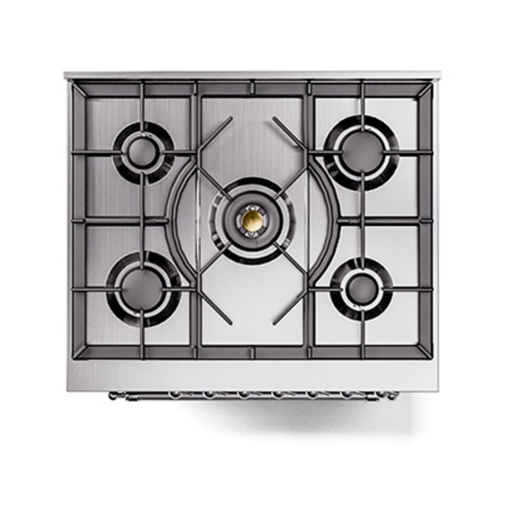 Ilve UN30QNMPMBCLP Ilve Un30Qnmpmbclp Nostalgie Ii Noblesse 30" Dual Fuel Range (Liquid Propane, Solid Door, Midnight Blue, Chrome)