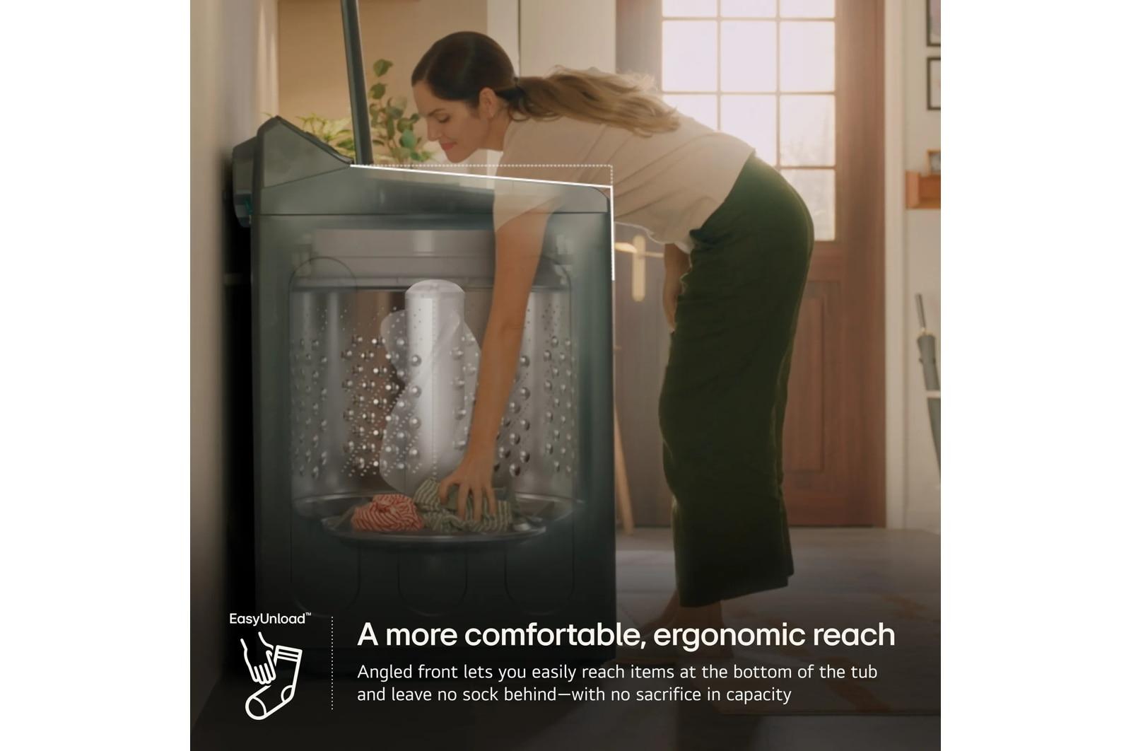 Lg WT8205CL 4.8 Cu. Ft. Mega Capacity Smart Top Load Washer With 4-Way® Agitator, Easyunload™ & Ai Sensing