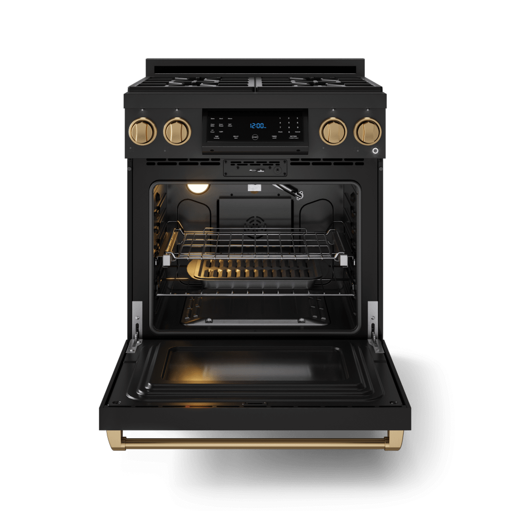 Thor Kitchen RSG30BBRZ 30 Inch Professional Gas Range With Tilt Panel Touch Control In Matte Black/Bronze Gordon Ramsay Series - Rsg30B-Brz