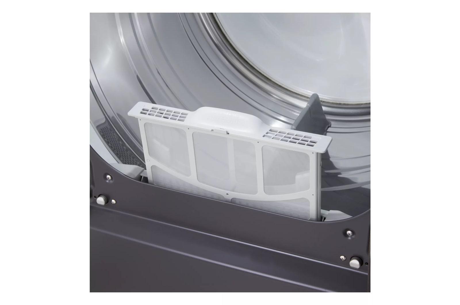 Lg DLGX8601BE 7.3 Cu. Ft. Ultra Large Capacity Rear Control Gas Dryer With Lg Easyload™ Door, Ai Sensing And Turbosteam™