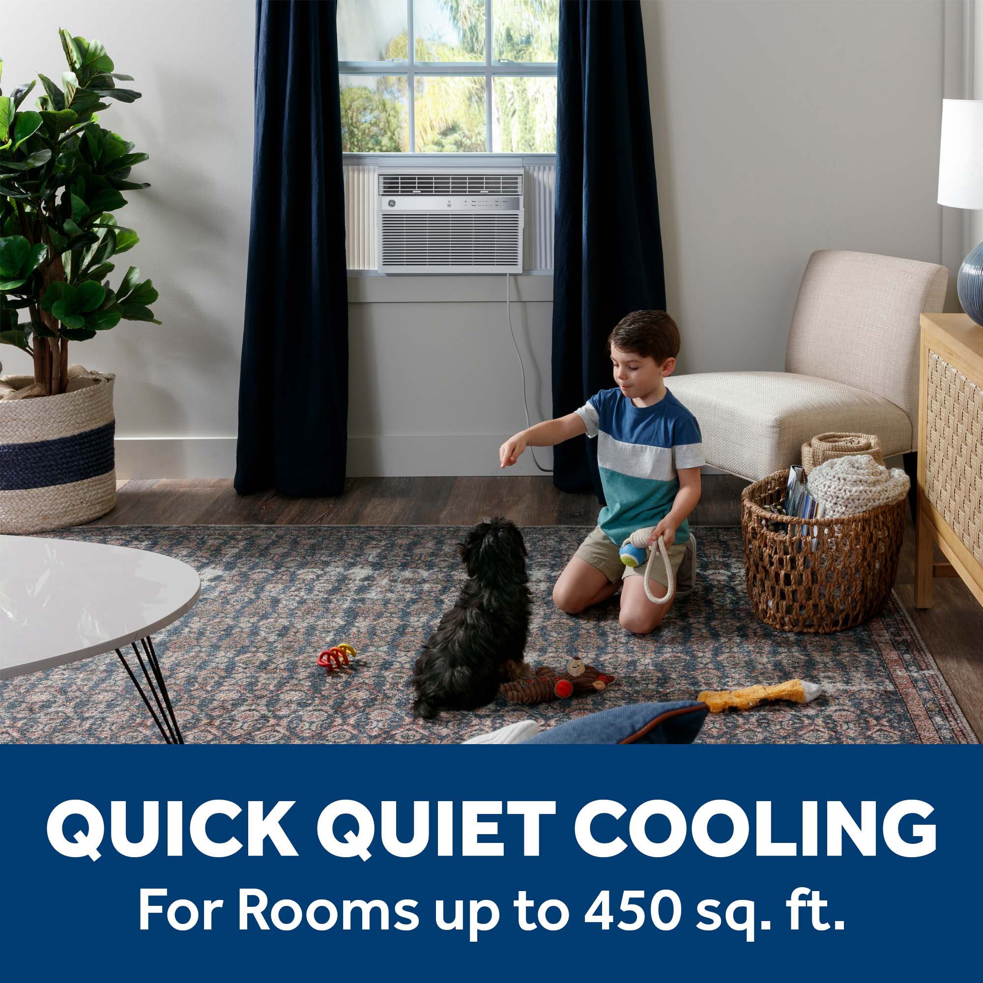 Ge Appliances AWES10WWF Ge® 10,000 Btu Smart Electronic Window Air Conditioner For Medium Rooms Up To 450 Sq. Ft.
