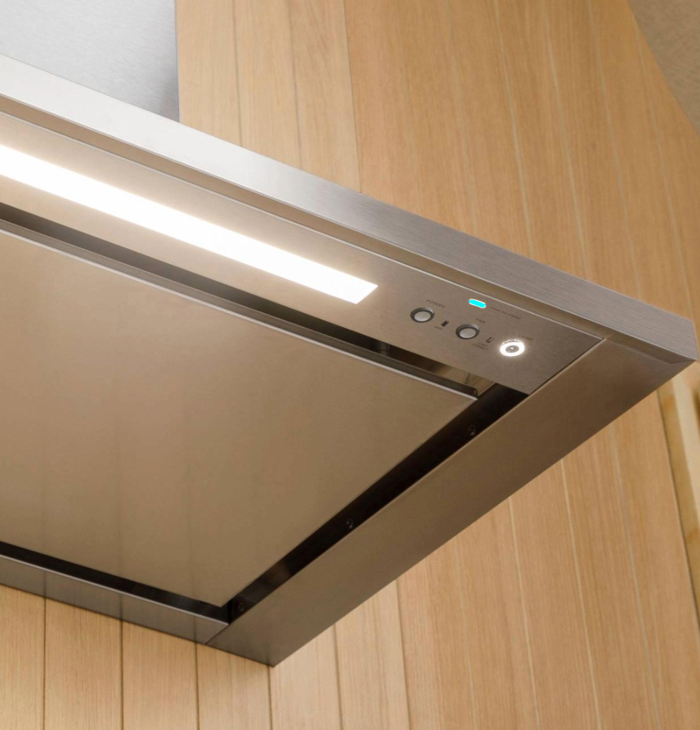 Monogram ZVWS481SRSS Monogram 48" Wall-Mounted Pyramid Chimney Vent Hood With Air Quality Sensors BLOWER SOLD SEPARATELY