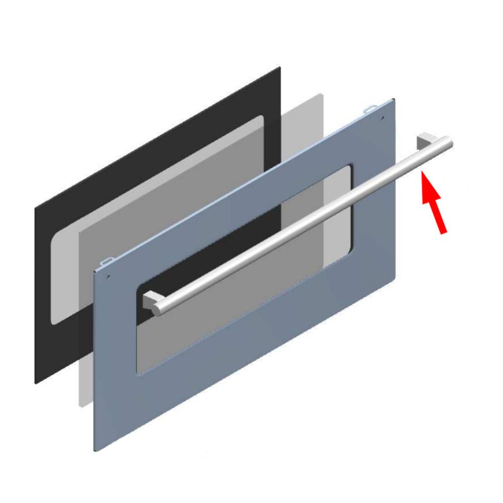 Ilve A1163608 Ilve Parts A/116/36/08 Handle Diam=25 I=718 / Stainless Steel