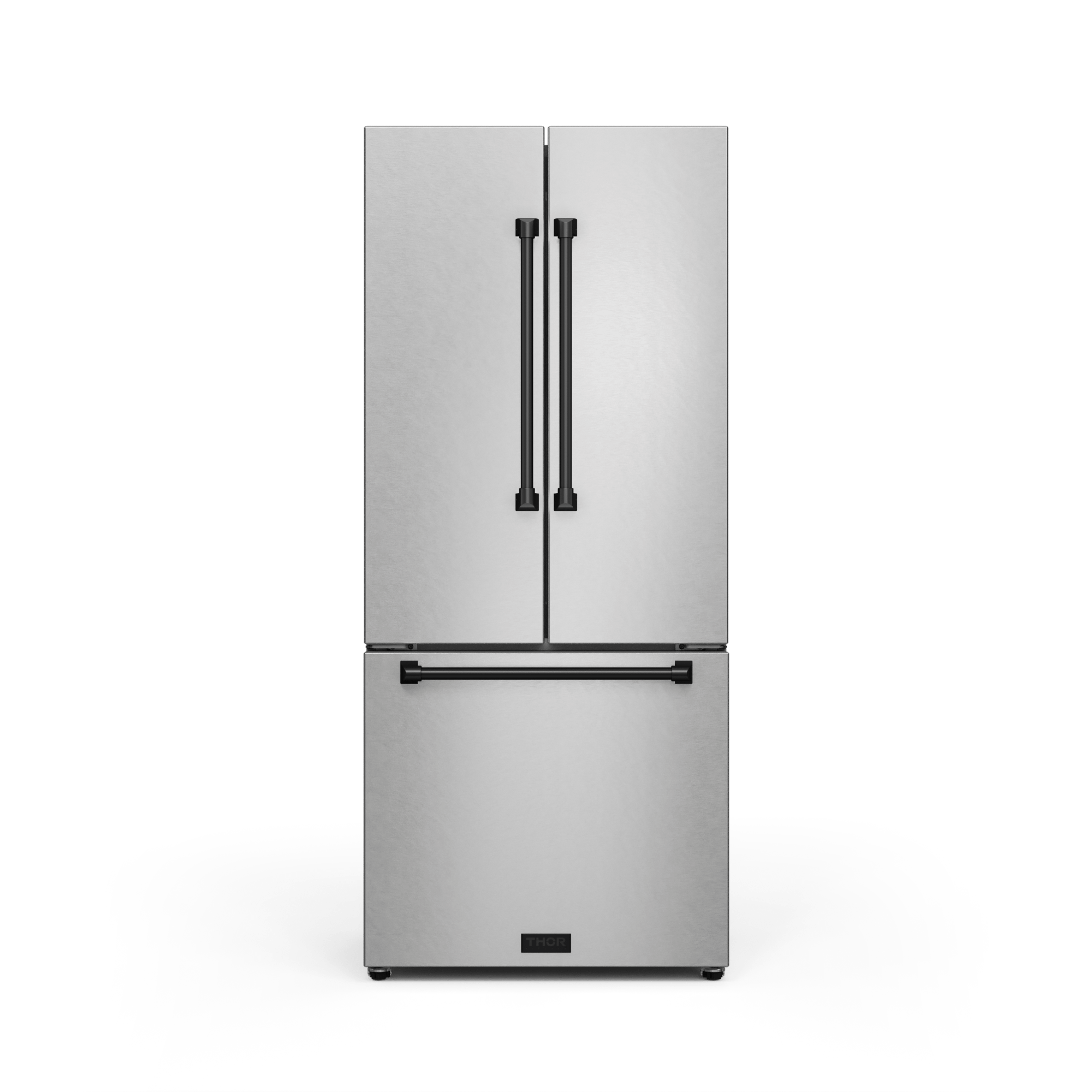 Thor Kitchen RF3017FFD99BLK 30 Inch 17.7 Cu Ft French Door Counter Depth Refrigerator With Ice Maker In Stainless Steel/Black Gordon Ramsay Series - Rf3017Ffd99-Blk