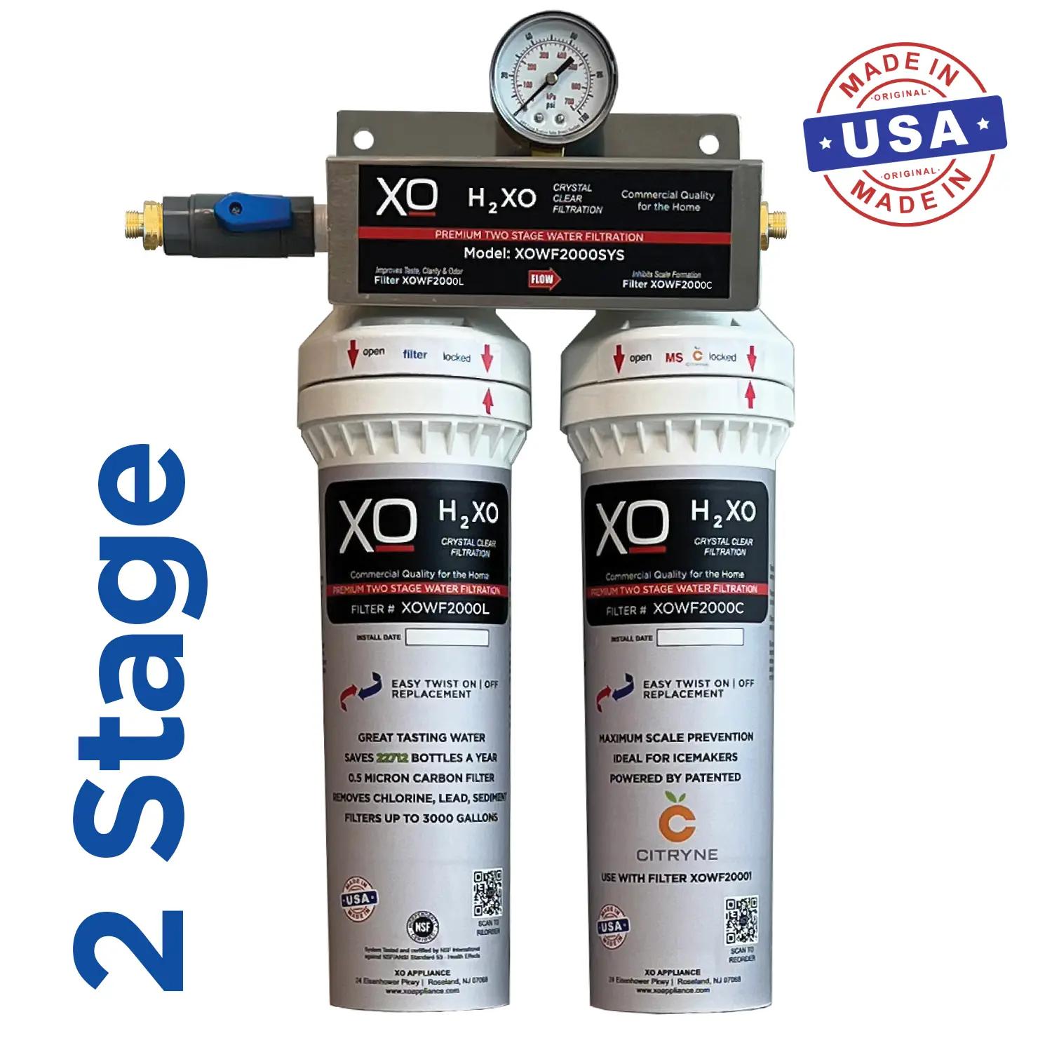 Xo Appliance XOWF2002 Dual Stage Home Water Filtration Replacement Cartridges