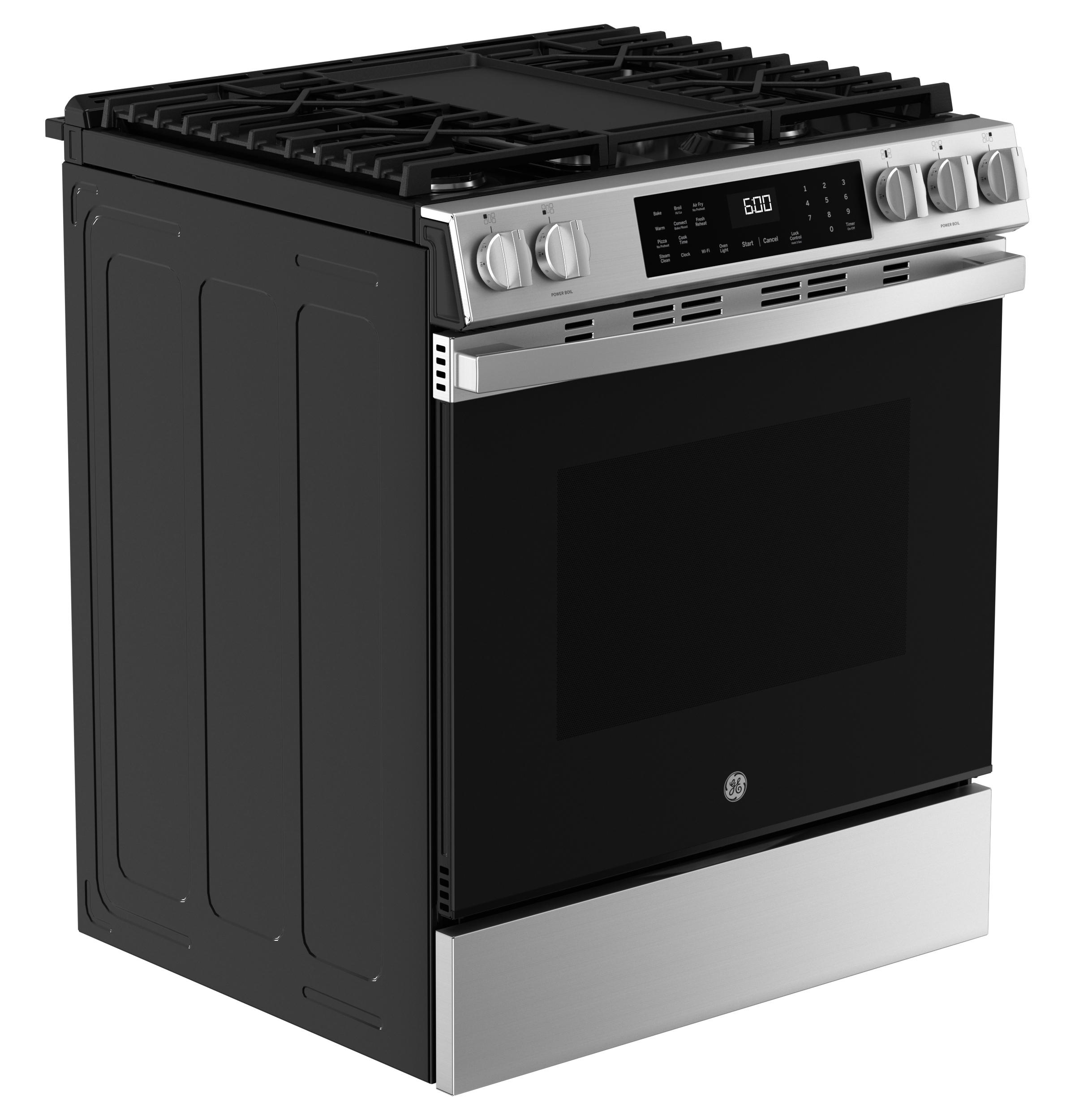 Ge Appliances GGS600AVFS Ge® 30" Slide-In Front-Control Convection Gas Range With No Preheat Air Fry And Easywash™ Oven Tray