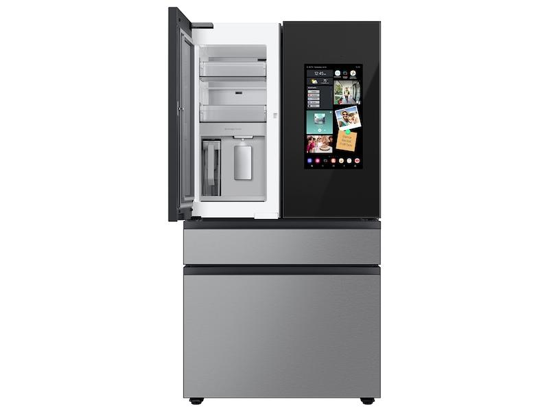 Samsung RF29BB8900QK Bespoke 4-Door French Door Refrigerator (29 Cu. Ft.) - In Charcoal Glass Top And Family Hub™ Panels With Stainless Steel Middle And Bottom Panels