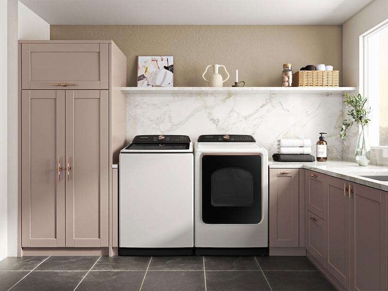 Samsung DVG55CG7500E 7.4 Cu. Ft. Smart Gas Dryer With Steam Sanitize+ In Ivory