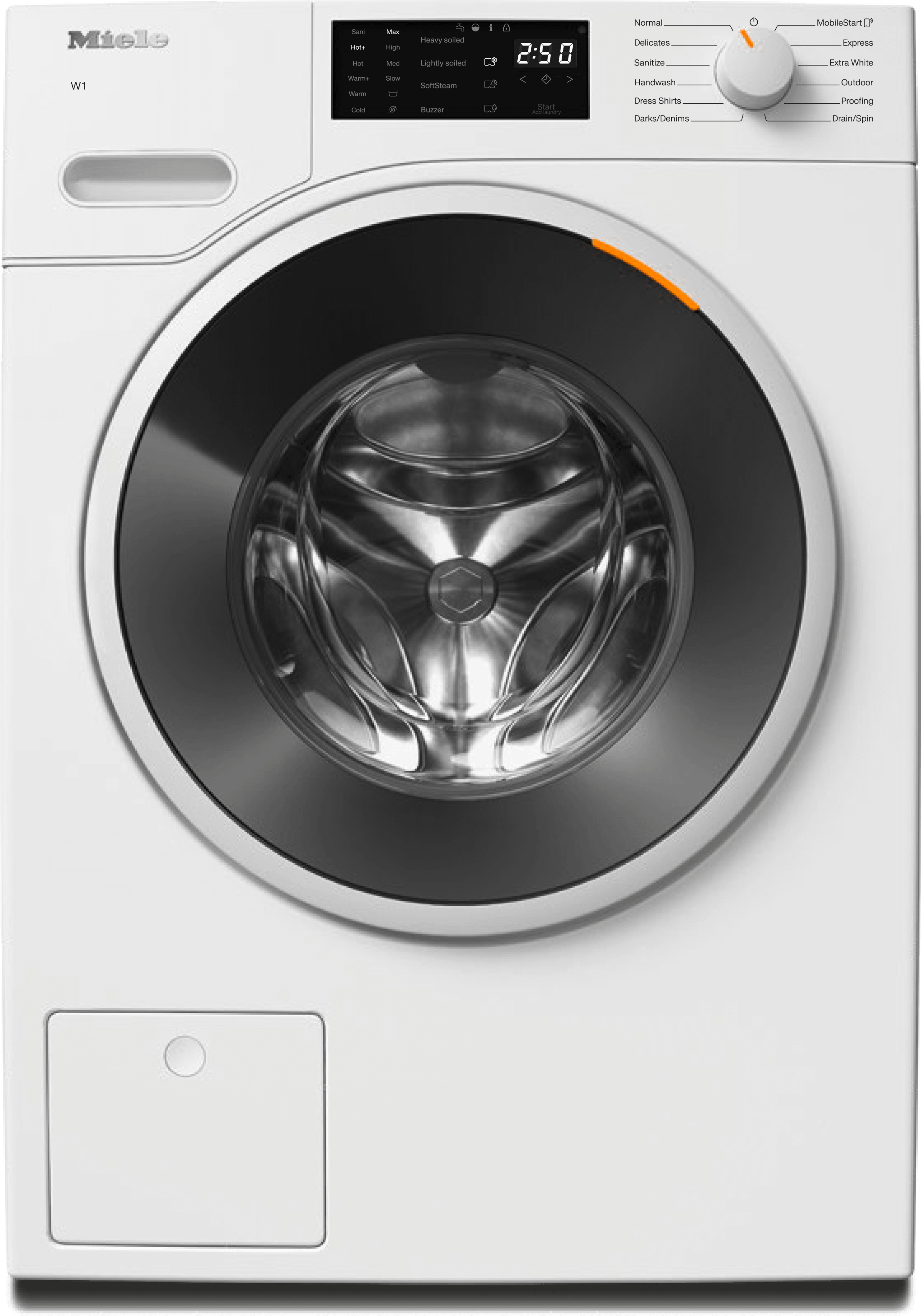 Miele WWD160WCS Wwd160 Wcs Lotus White - W1 Front-Loading Washing Machine: 8 Kg 1600 Rpm Pre-Ironing Miele@Home Capdosing Honeycomb Drum