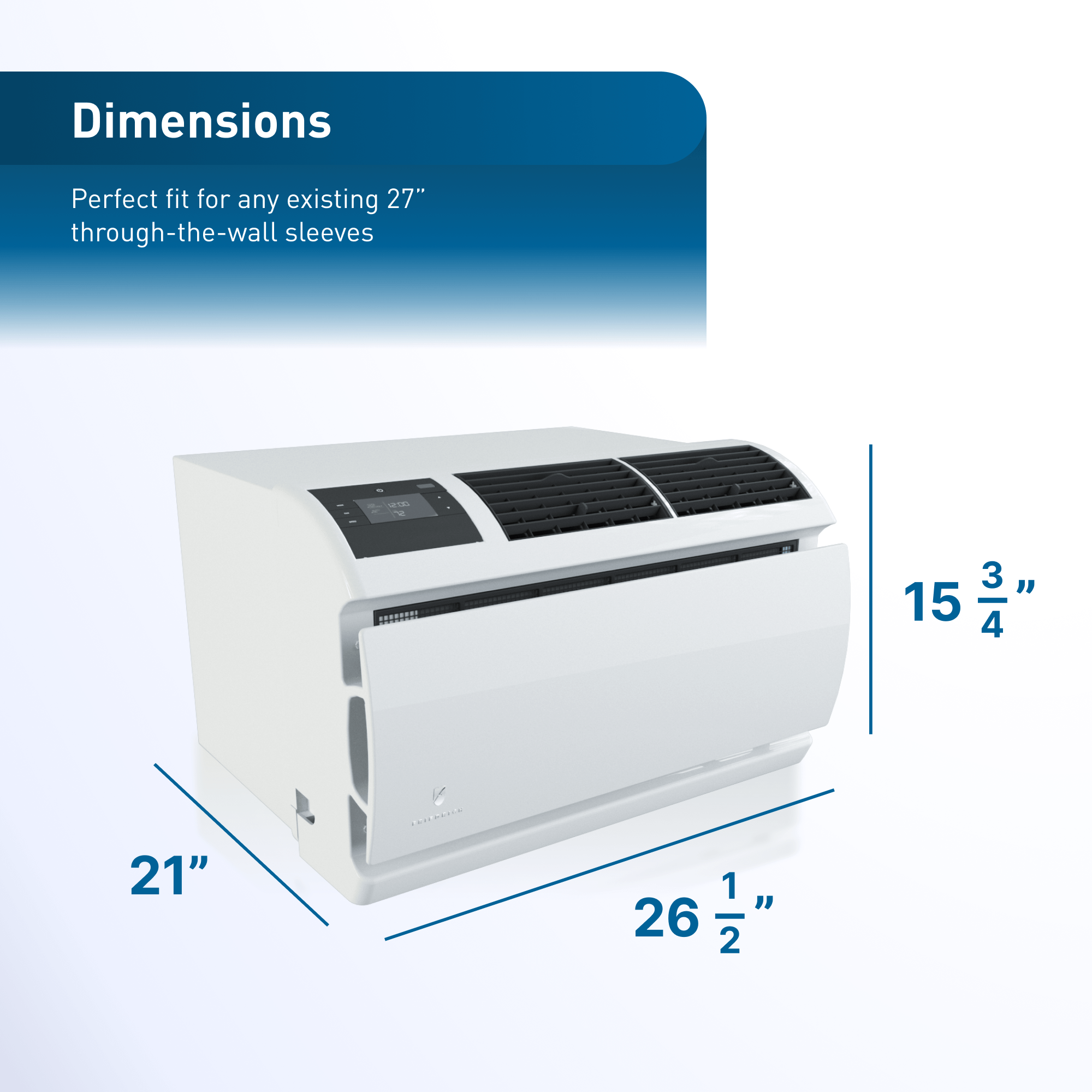 Friedrich WCVT16B30A Friedrich Wallmaster Inverter 16,000 Btu 230V Smart Through-The-Wall Air Conditioner - Cool Only